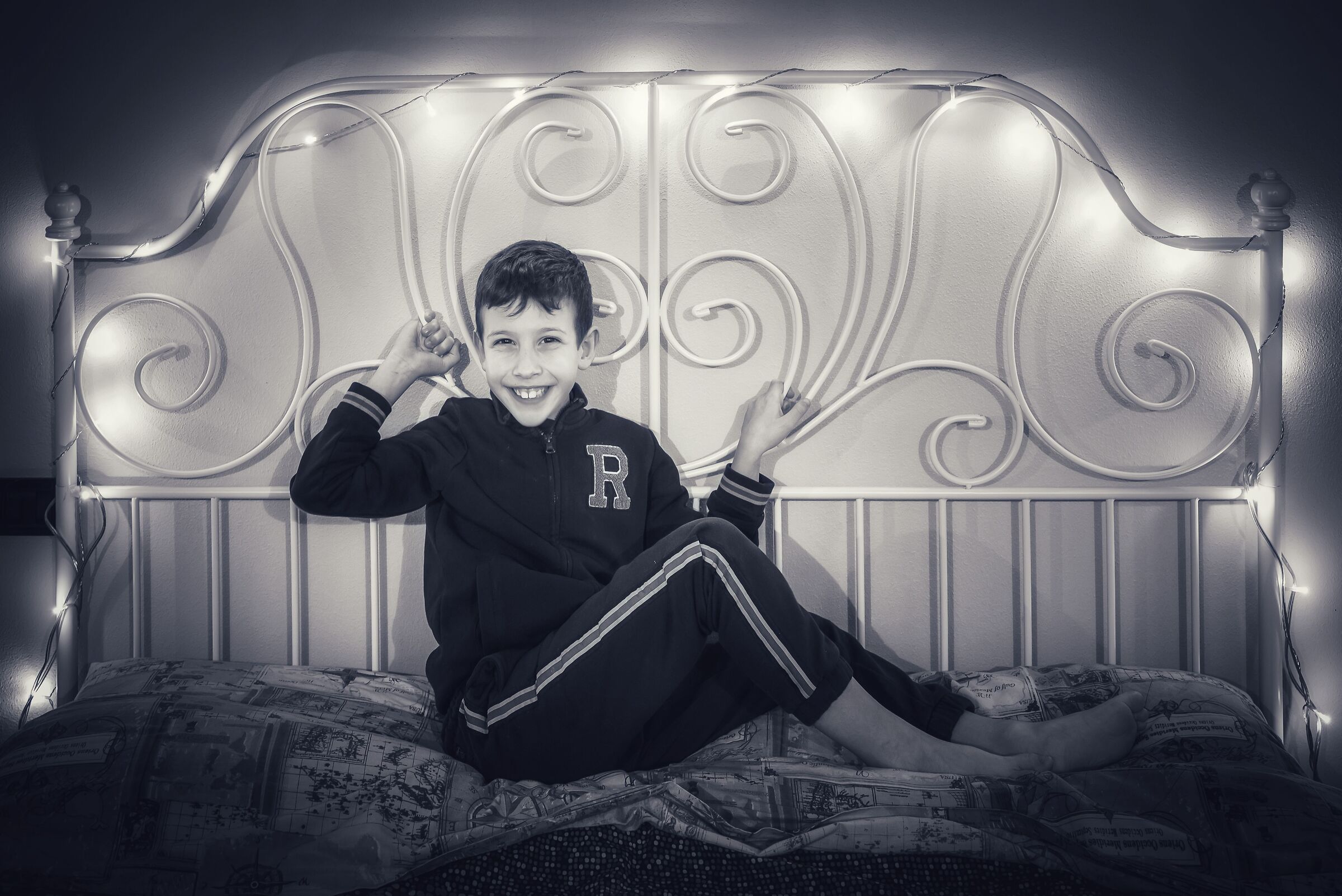 A smile among the lights