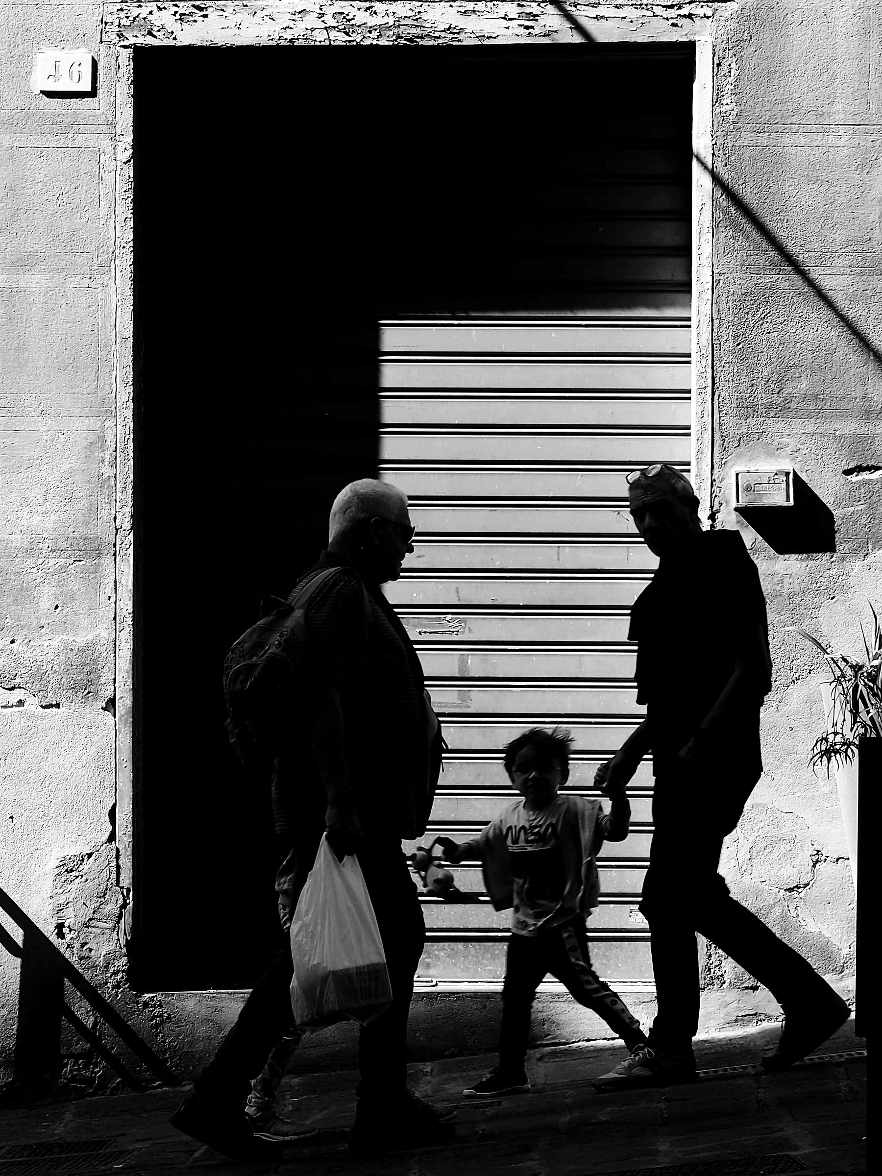 Touching each other in the alleys