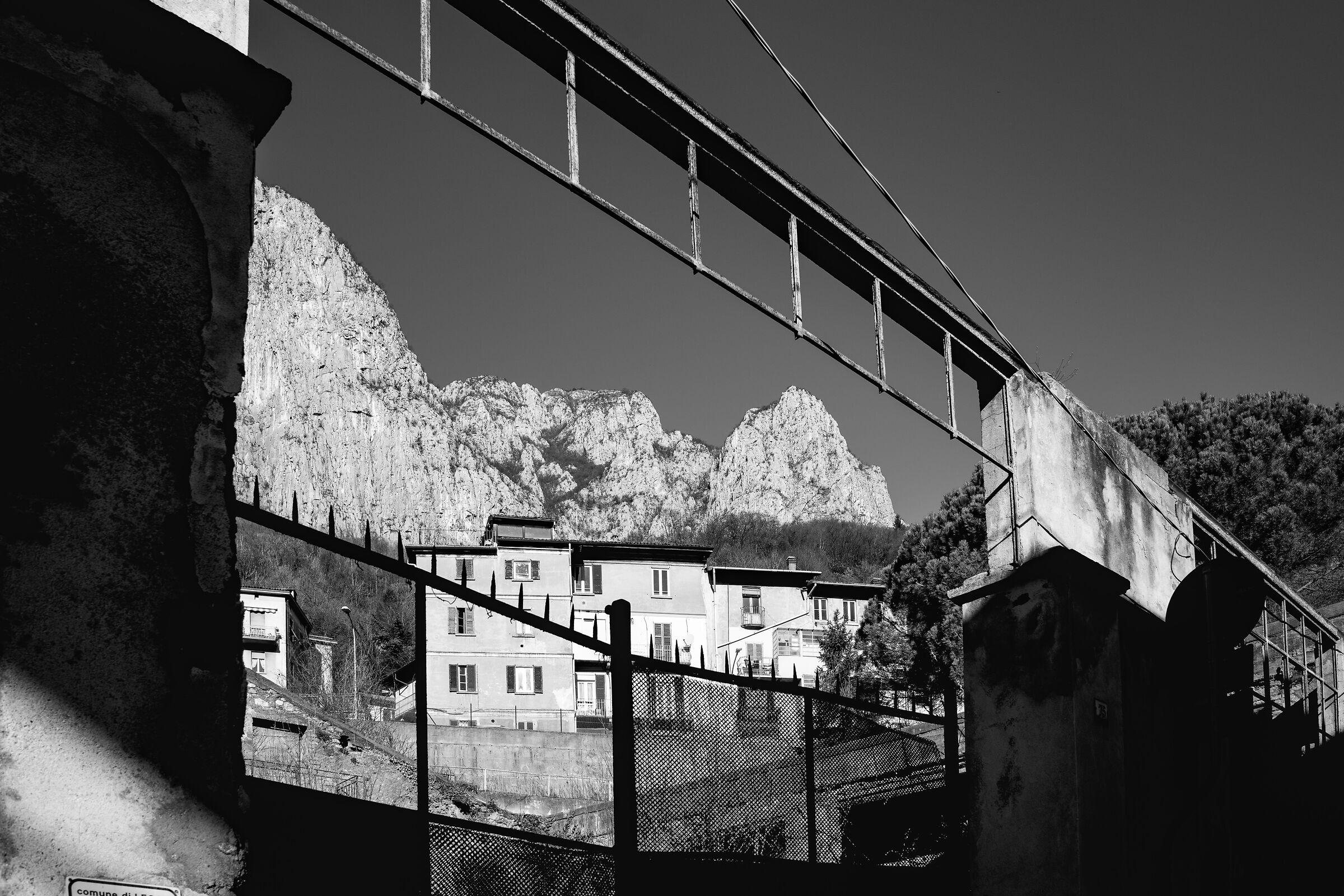 Remains of industrial structures
