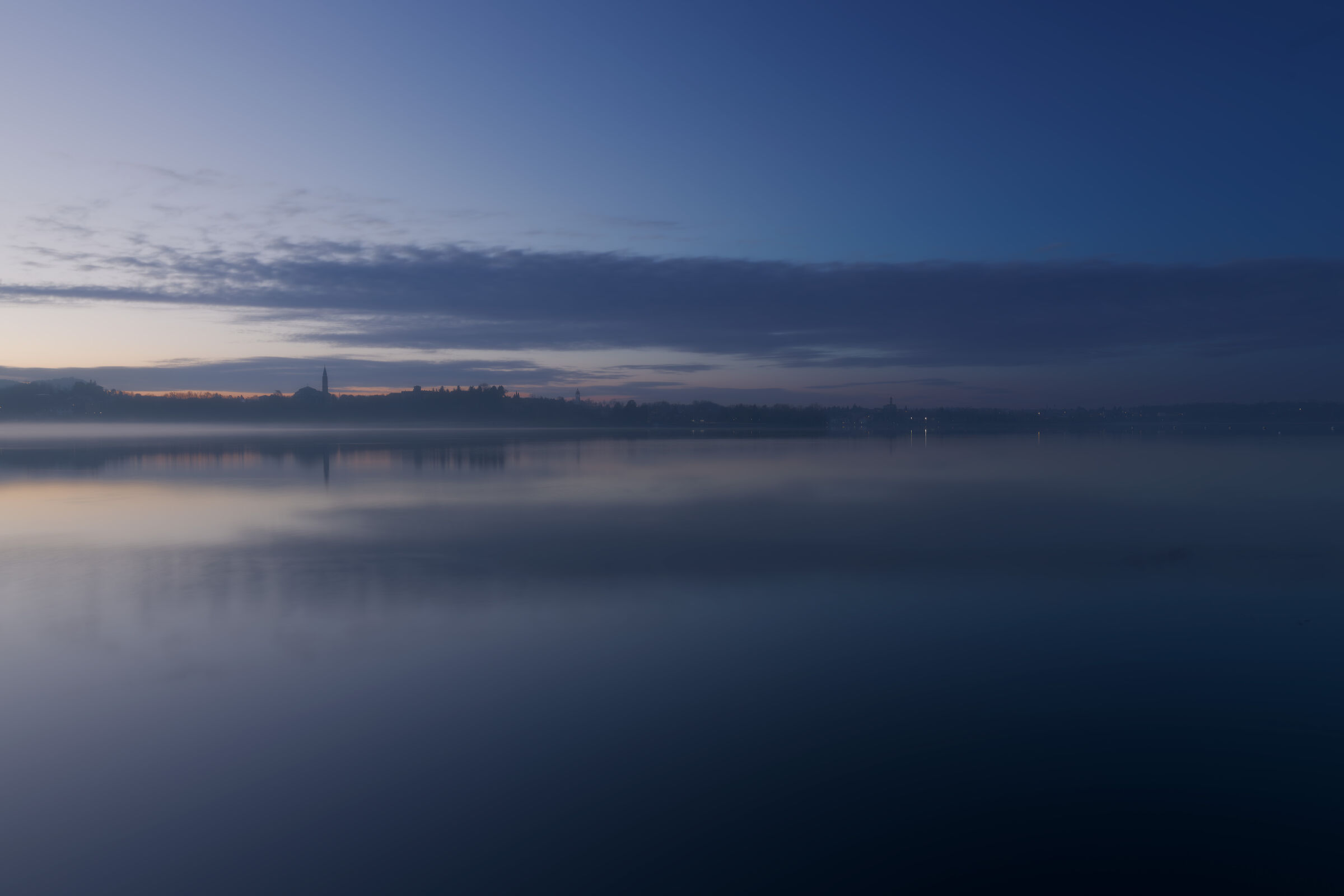 Sunrise over Lake Pusiano