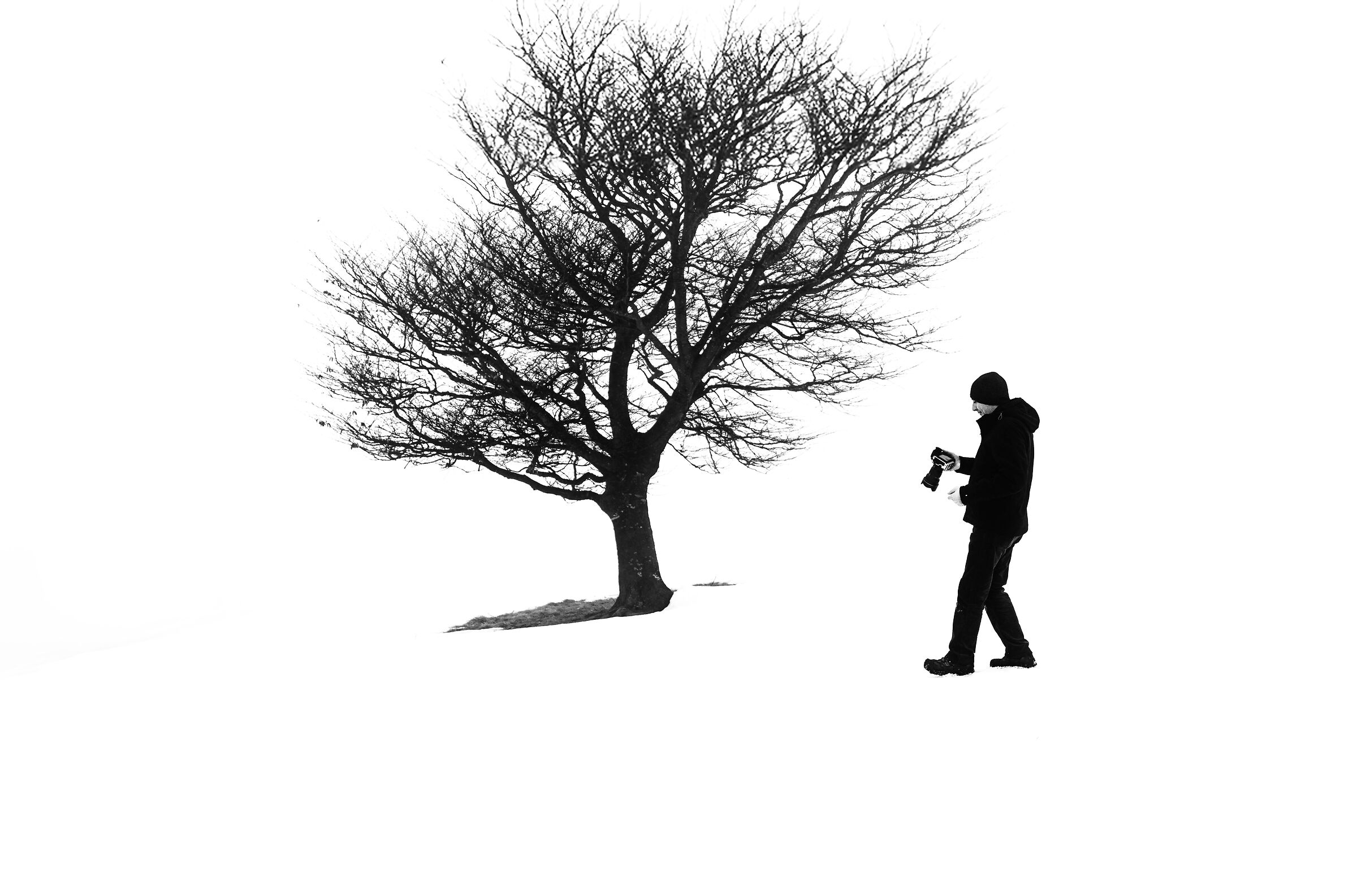 The photographer in the snow