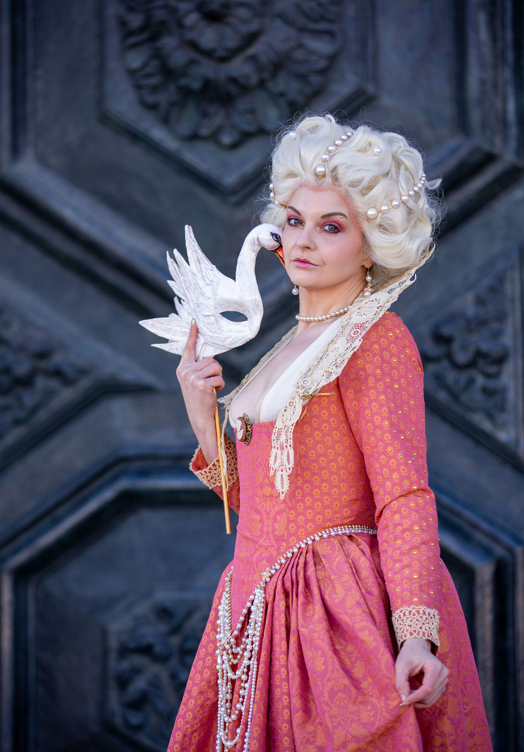 Maschera Veneziana "la signora dei cigni"