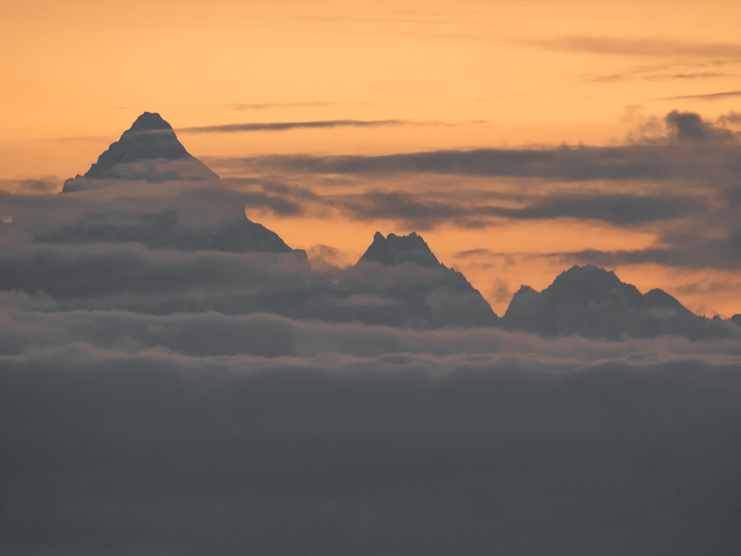 Peaks in the clouds...