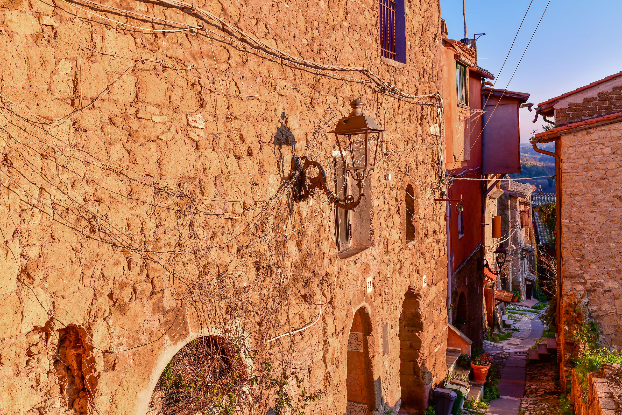 Golden light in the historic center of Capena (Rm)