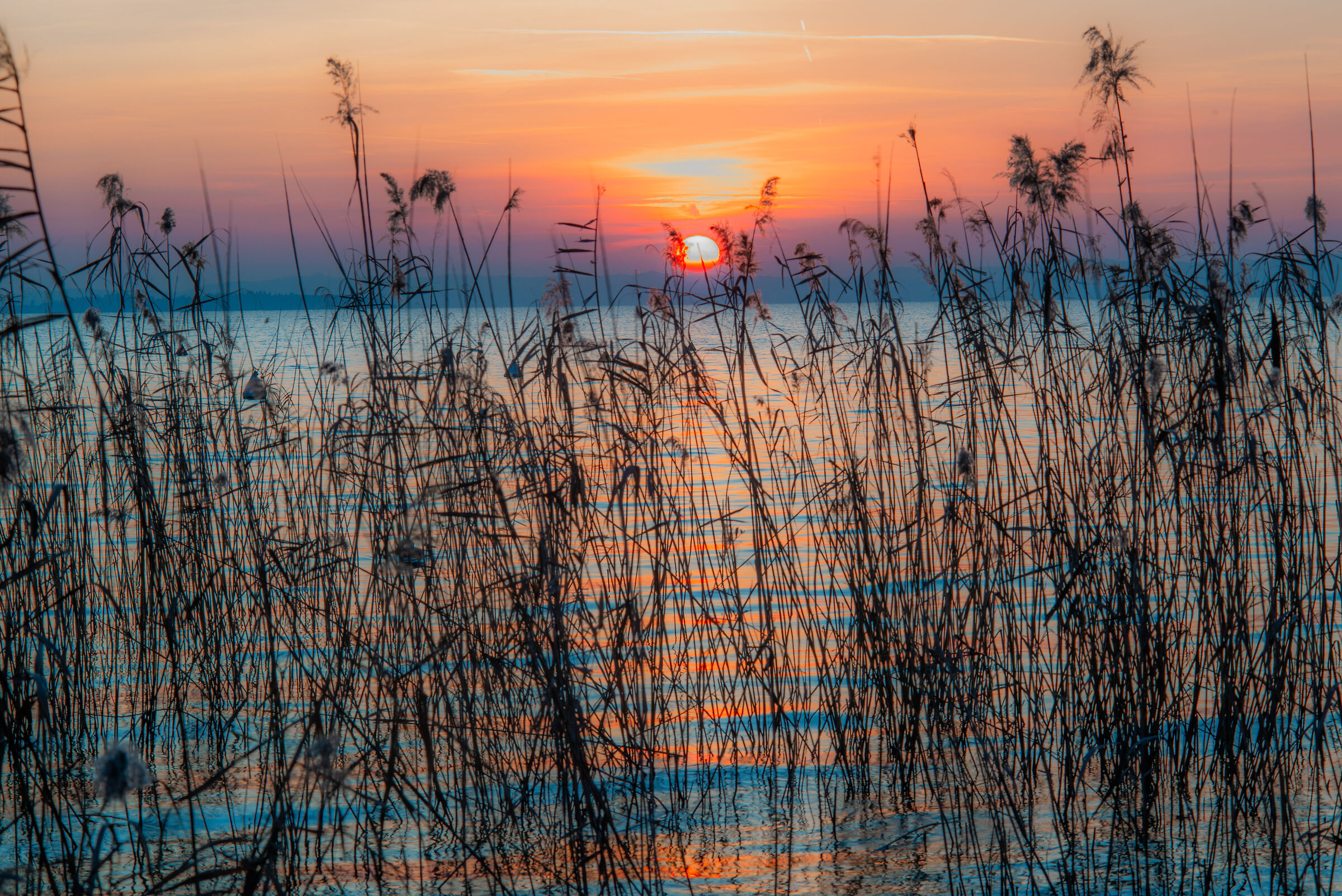 Sunset over Garda Lake