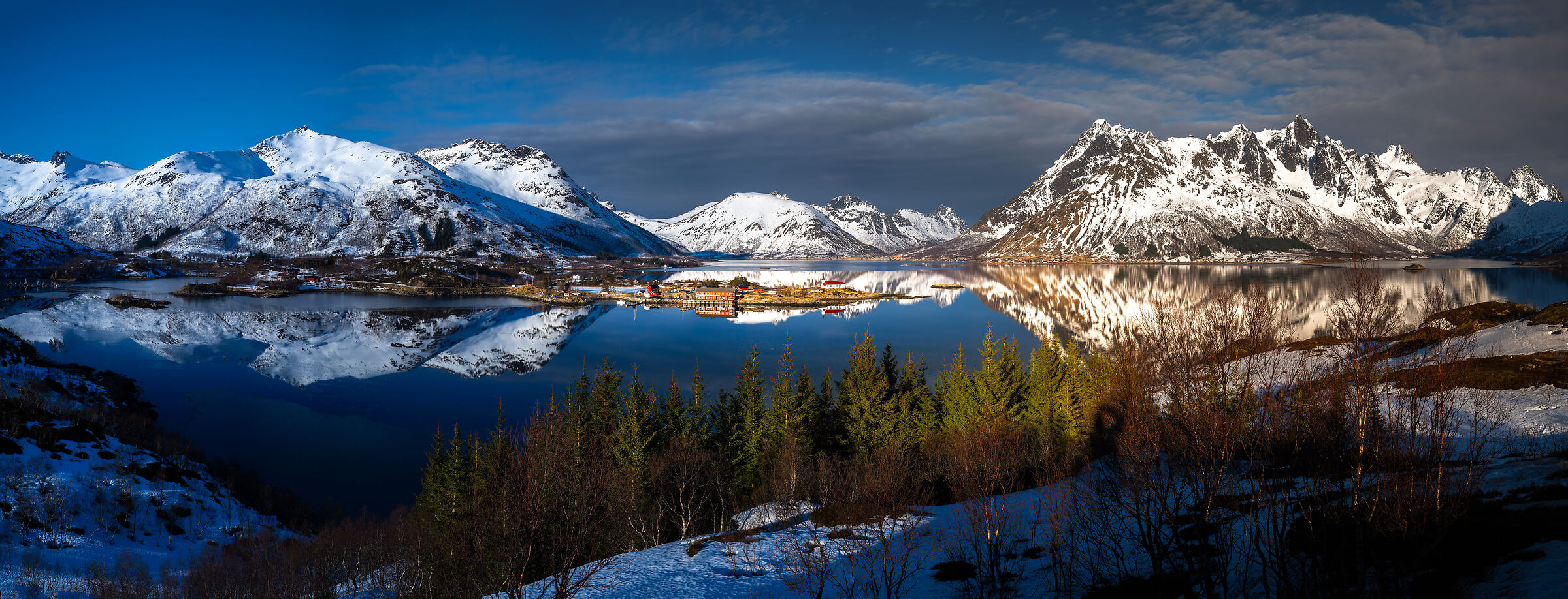 Panorama over a Fjord