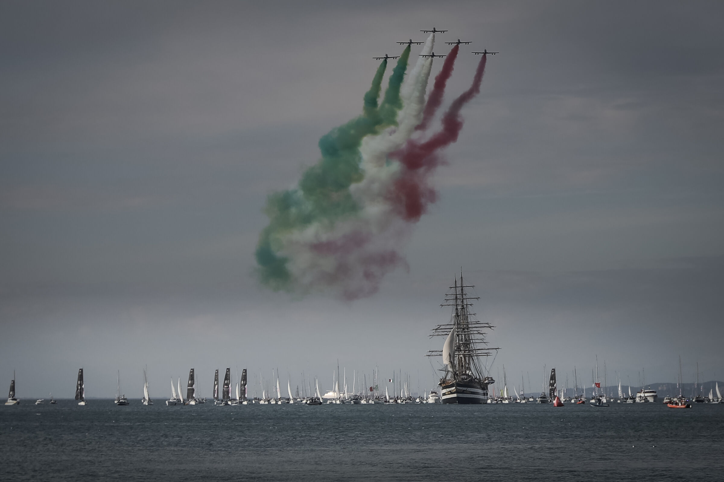 Arrival of the Vespucci ship in Trieste