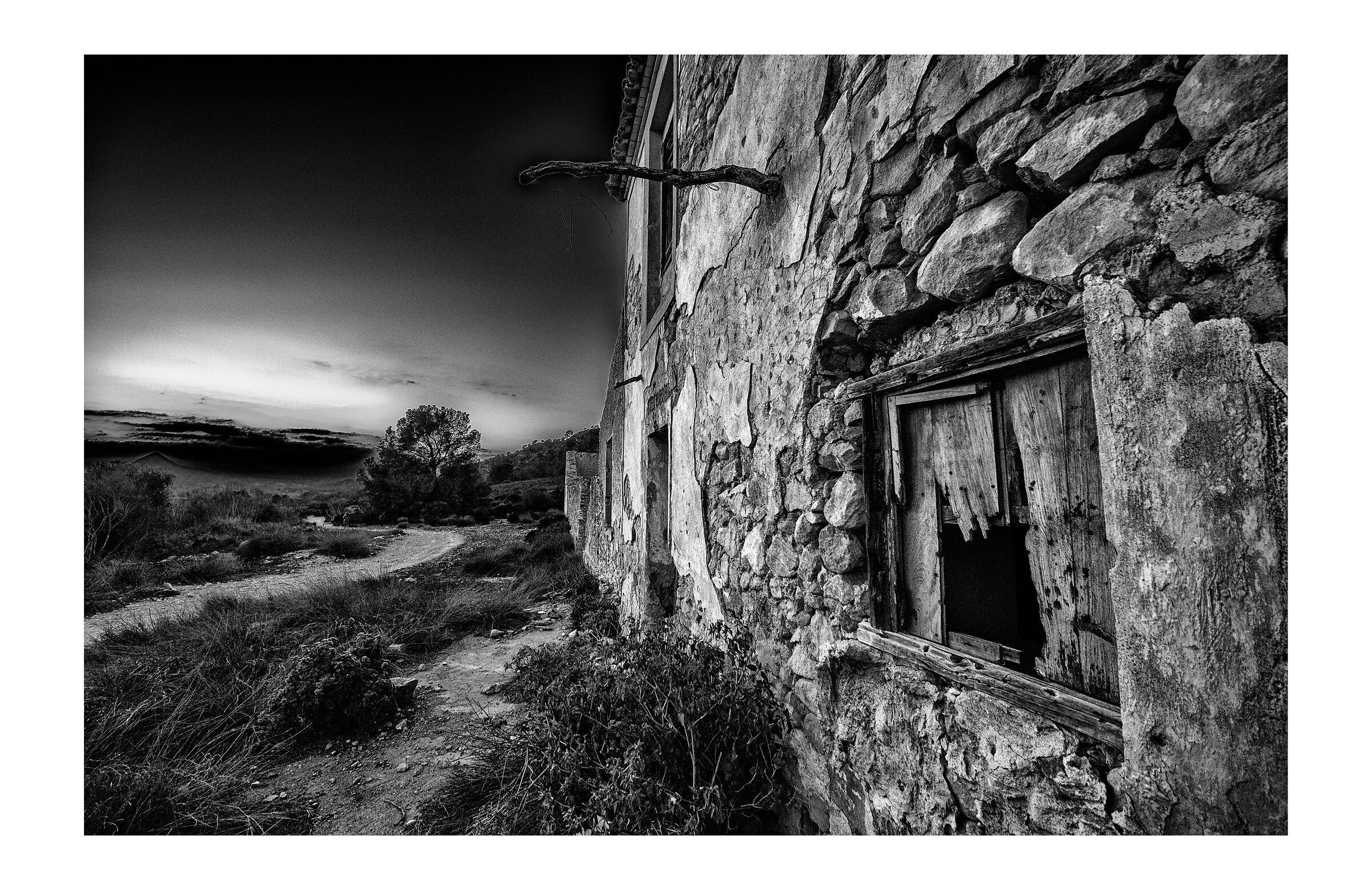ruins at dawn