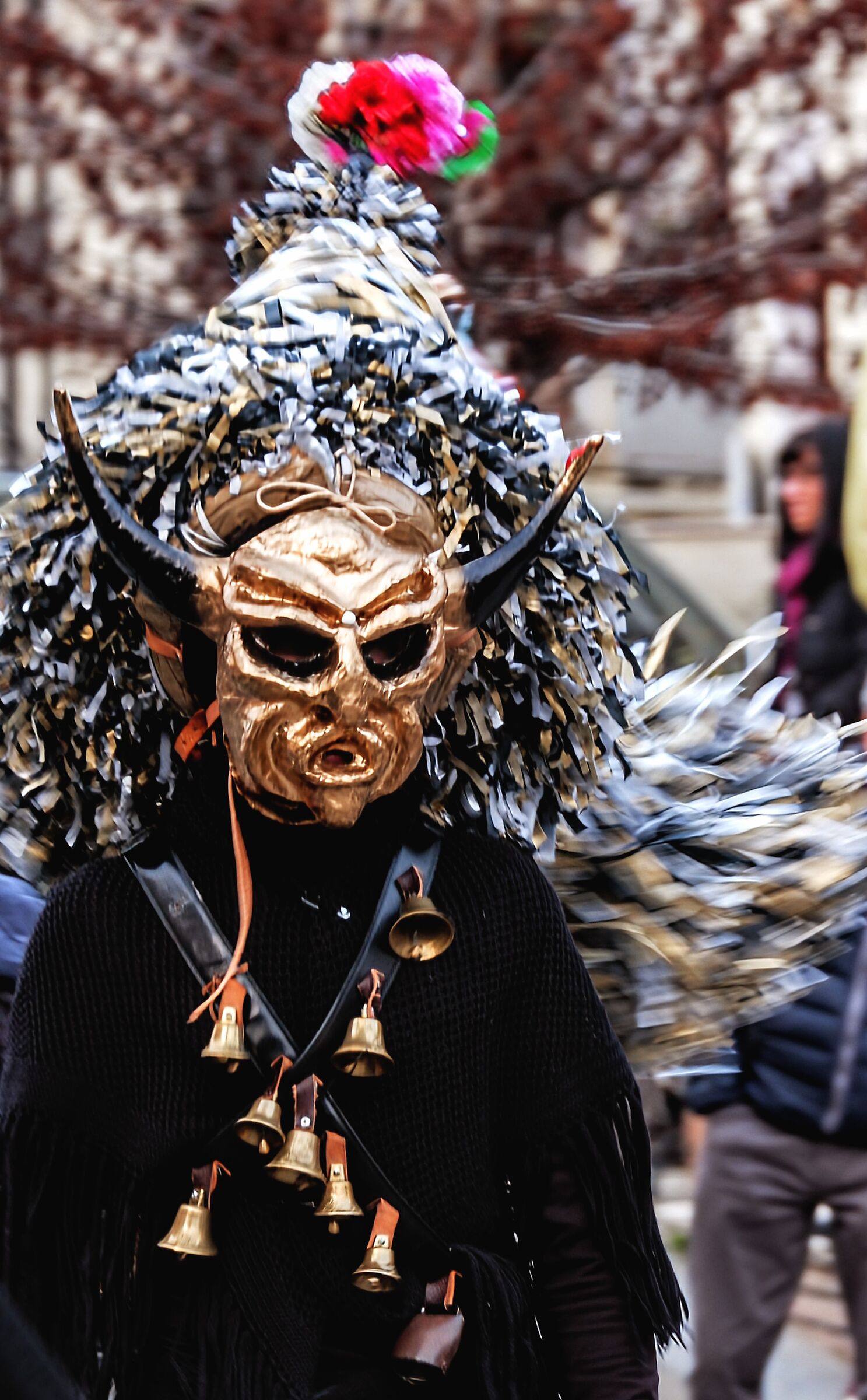 Apotropaic carnival of Aliano horned mask