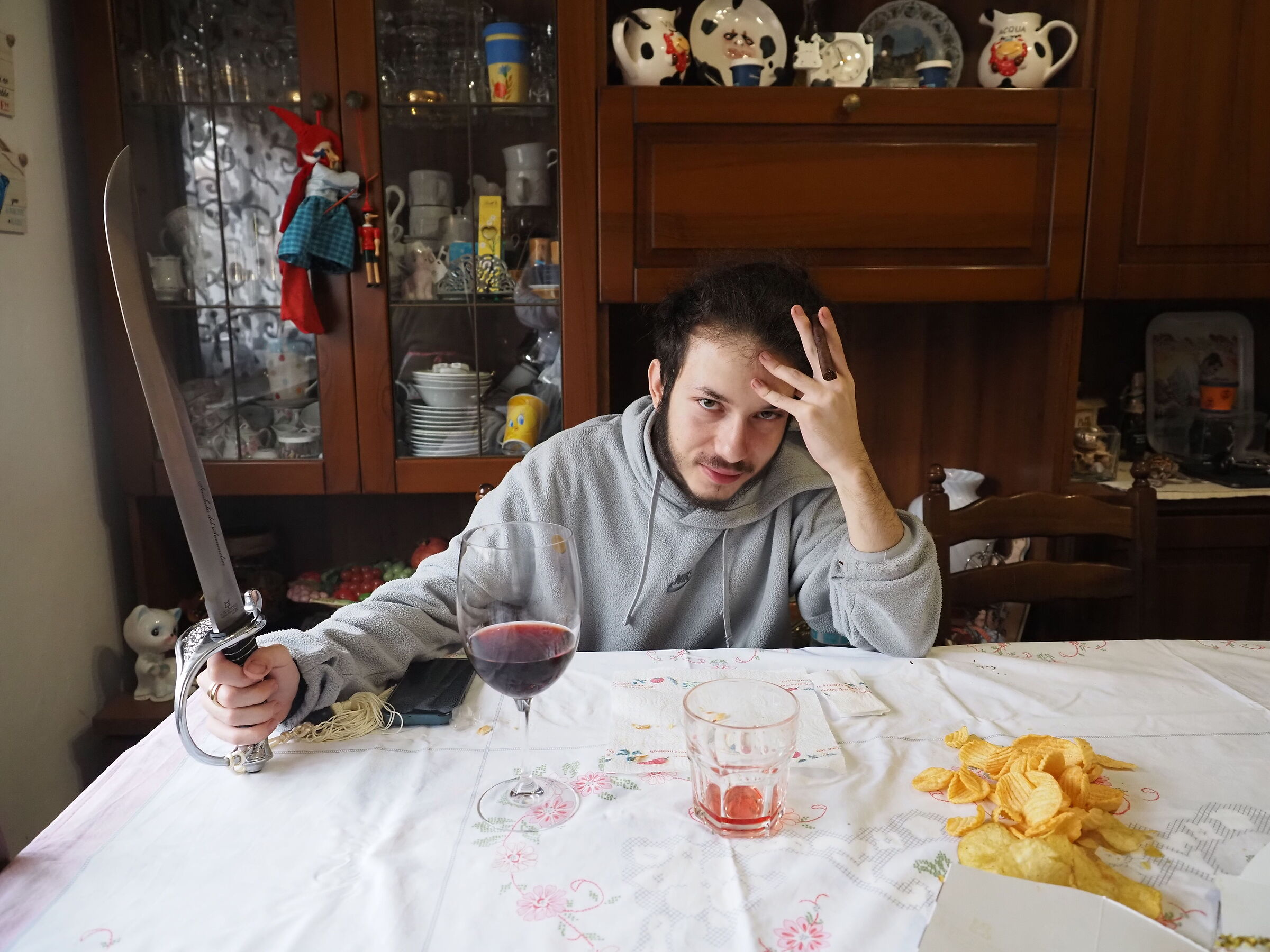 Troppe bottiglie ieri sera !