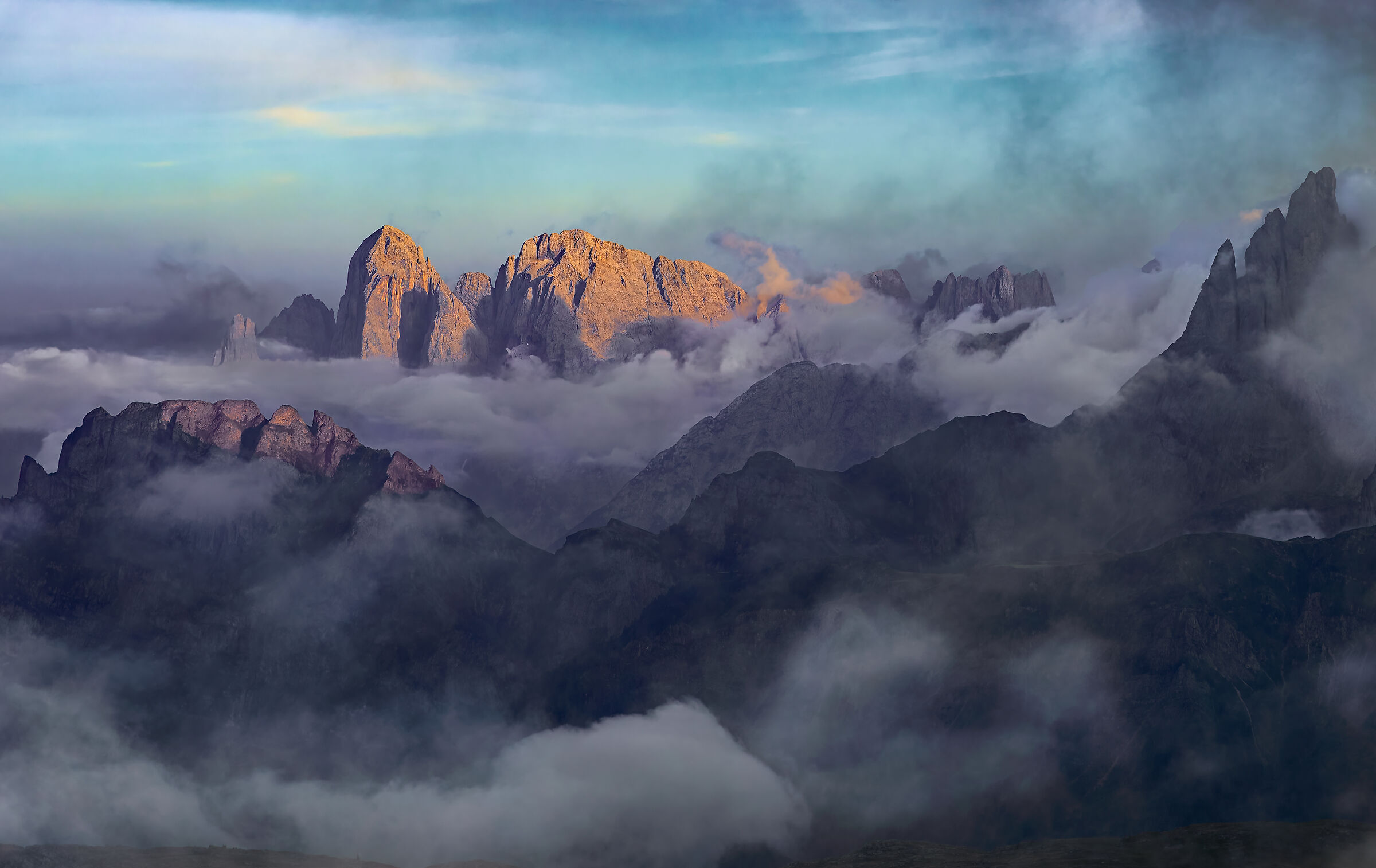 Light through a cloud land