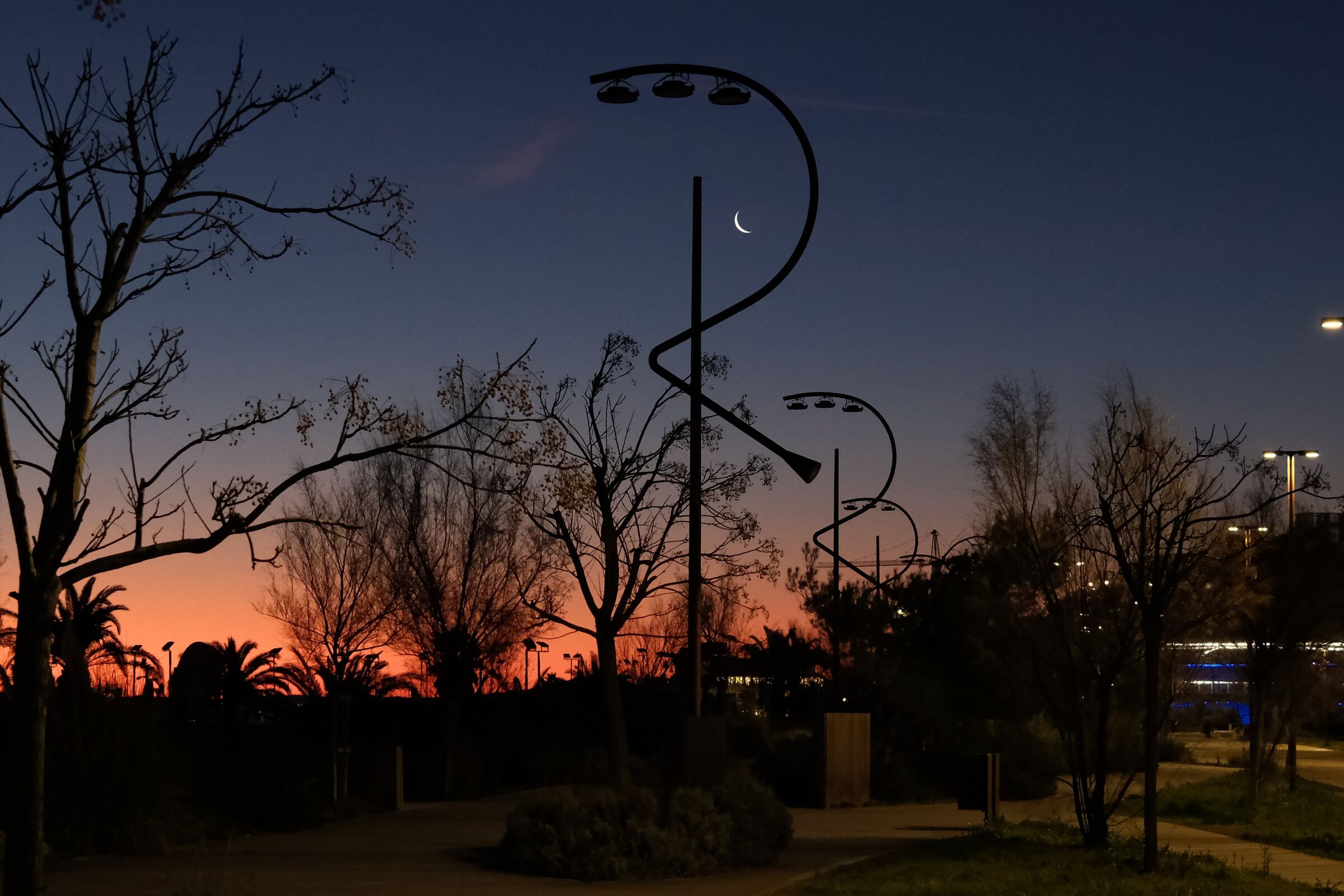 Rimini Lungomare Claudio Tintori prima dell'alba