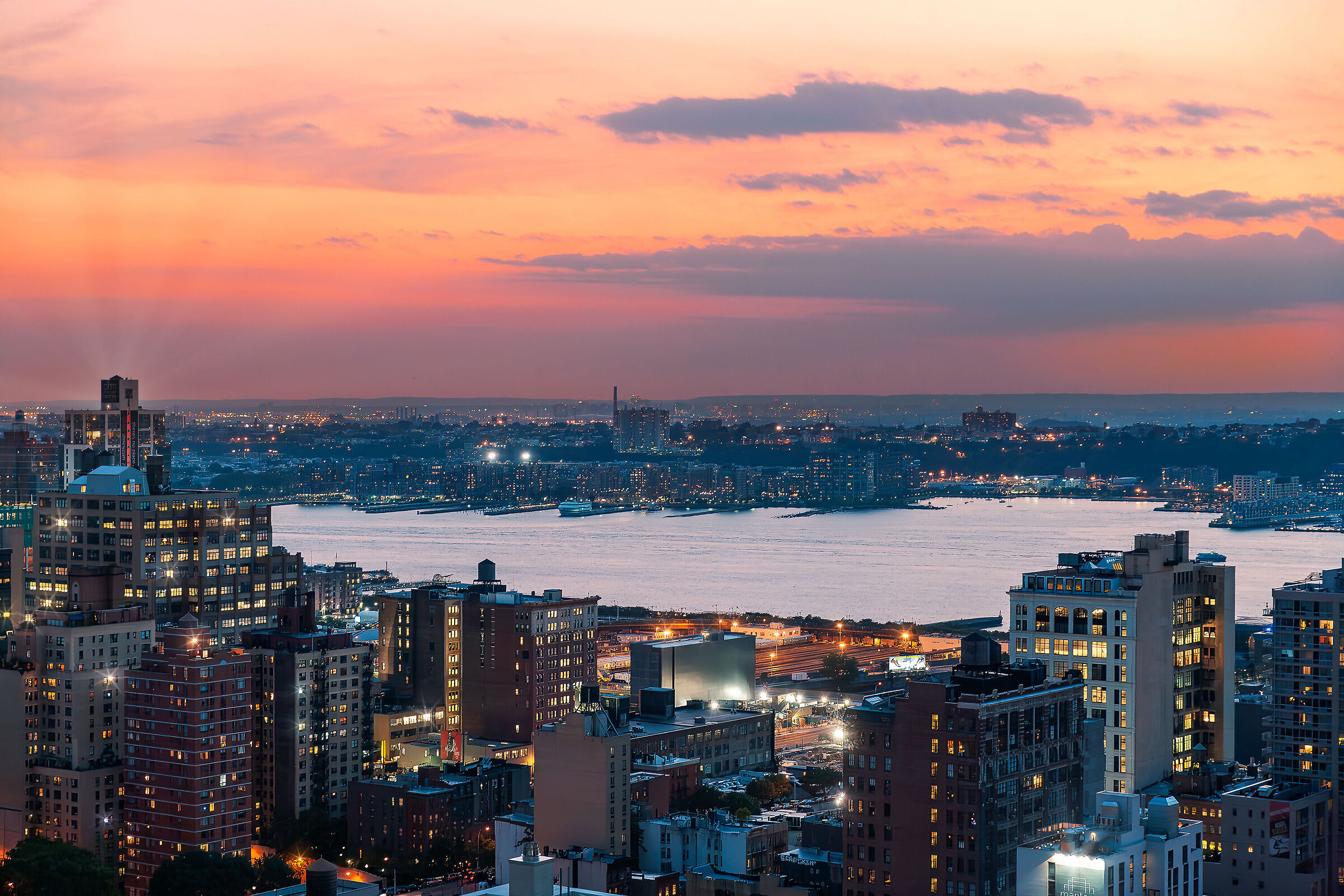 Sunset over the Hudson River