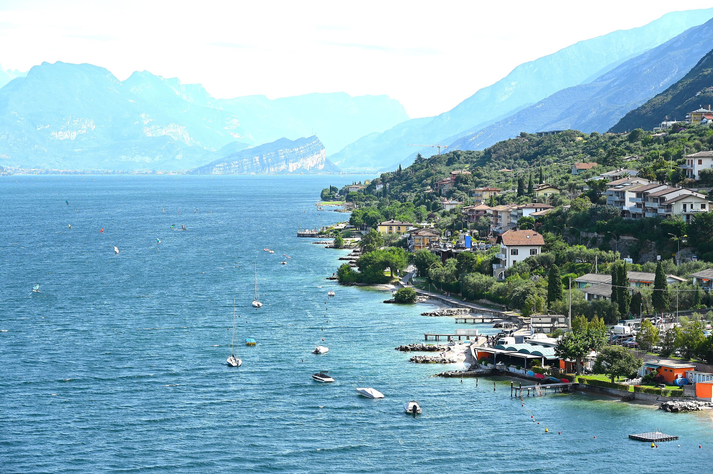 View towards Riva del Garda from the castle of Malcesine