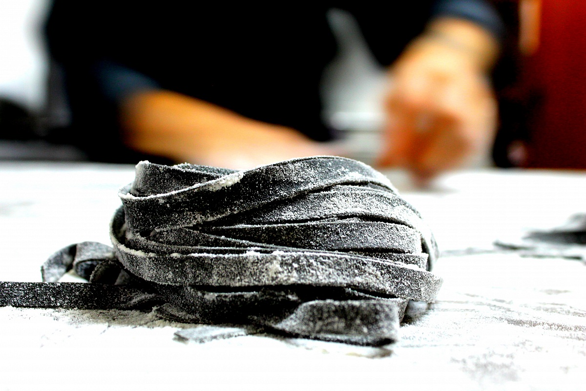 Black ink tagliatelle house made