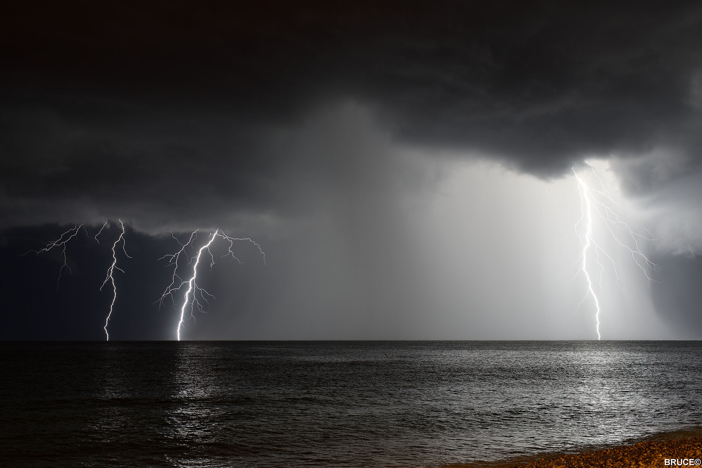 Storm over the sea