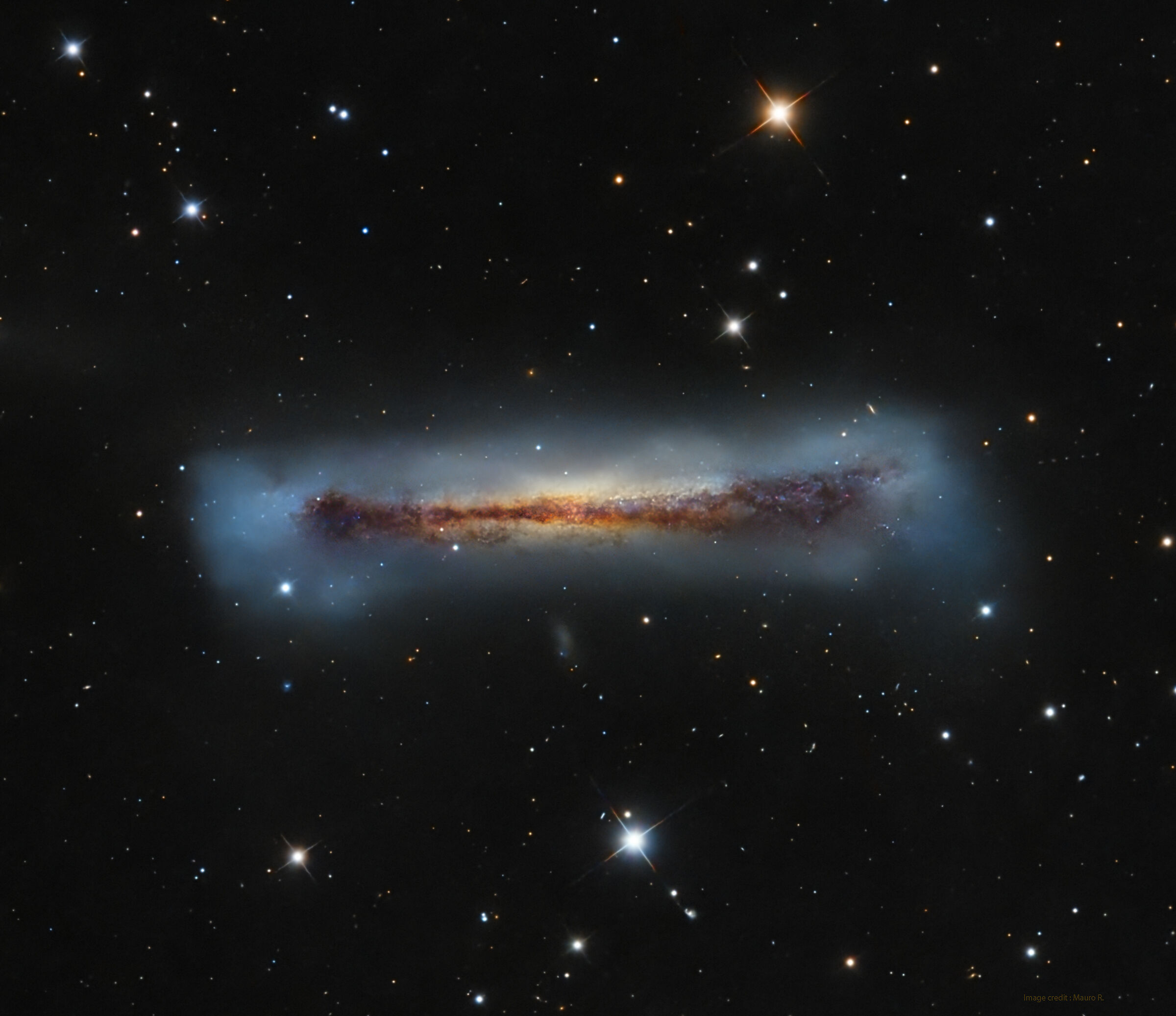 NGC 3628 the Hamburger Galaxy