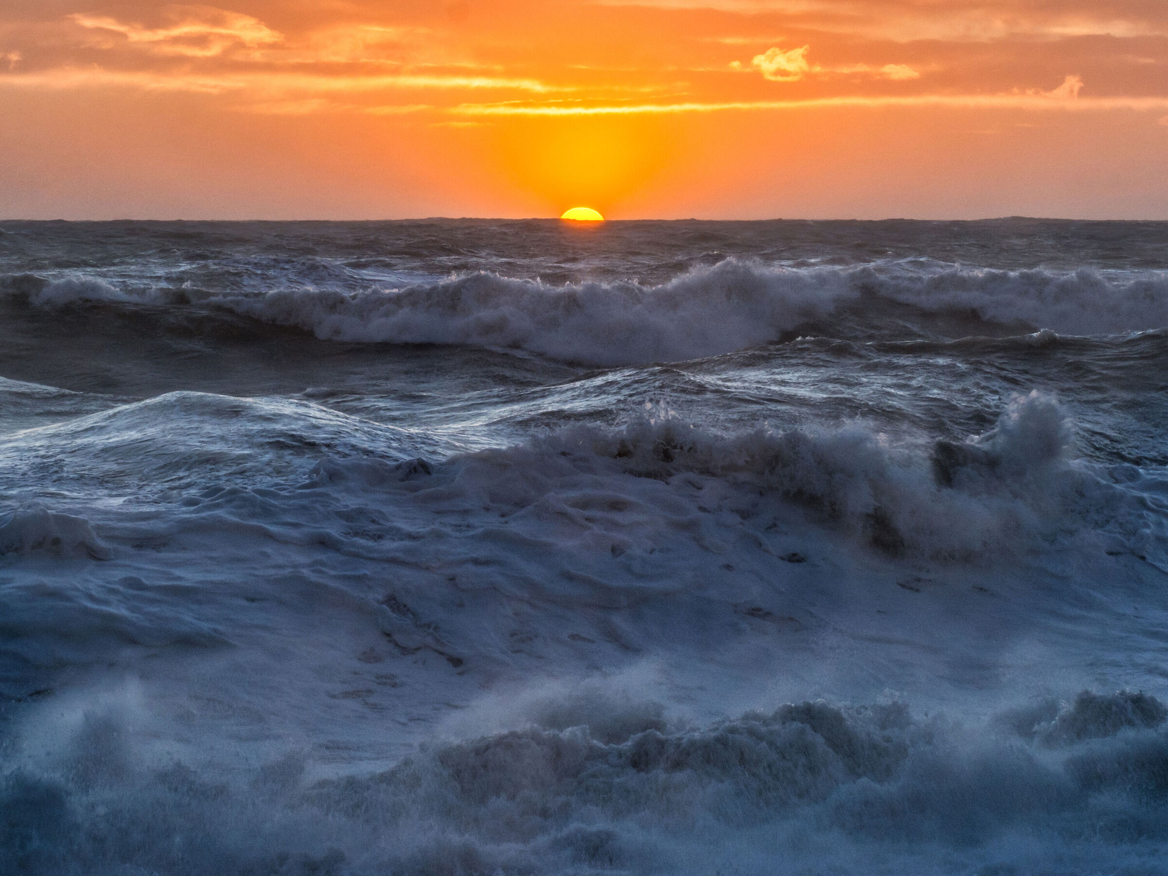 Il tramonto della mareggiata