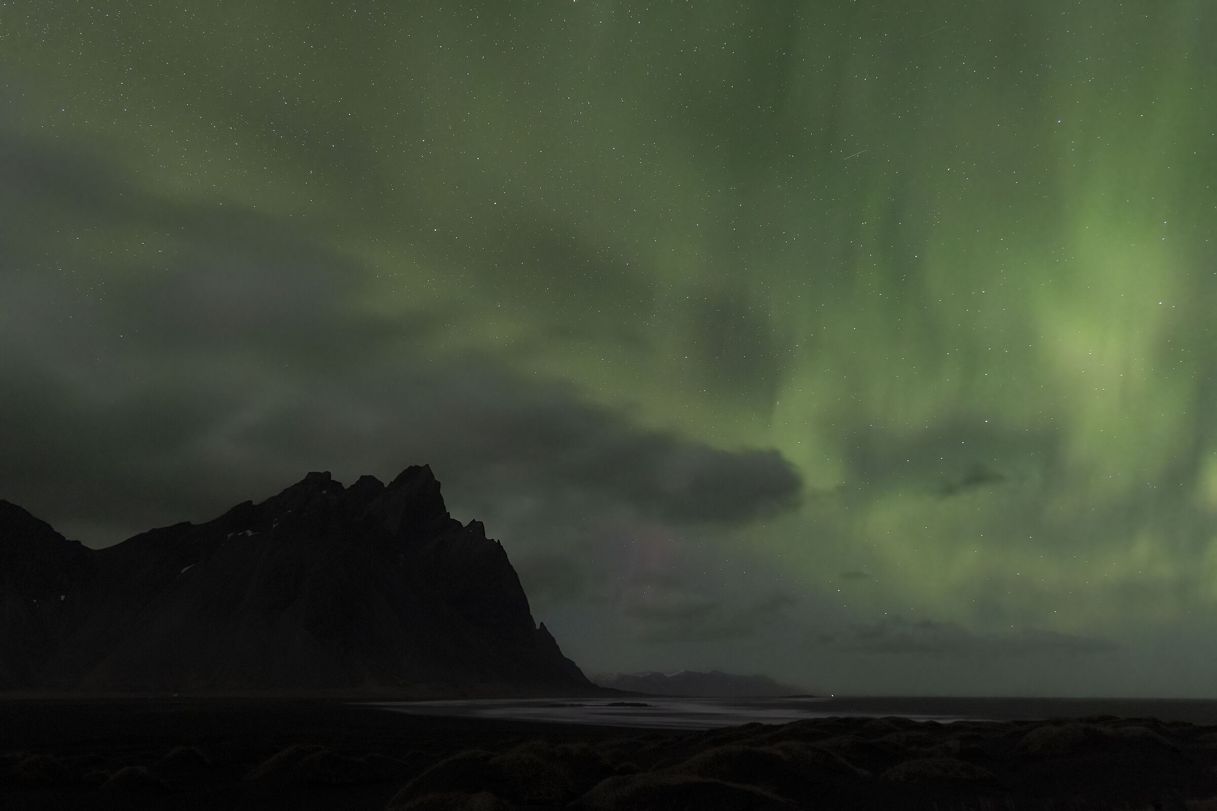aurora a Vestrahorn