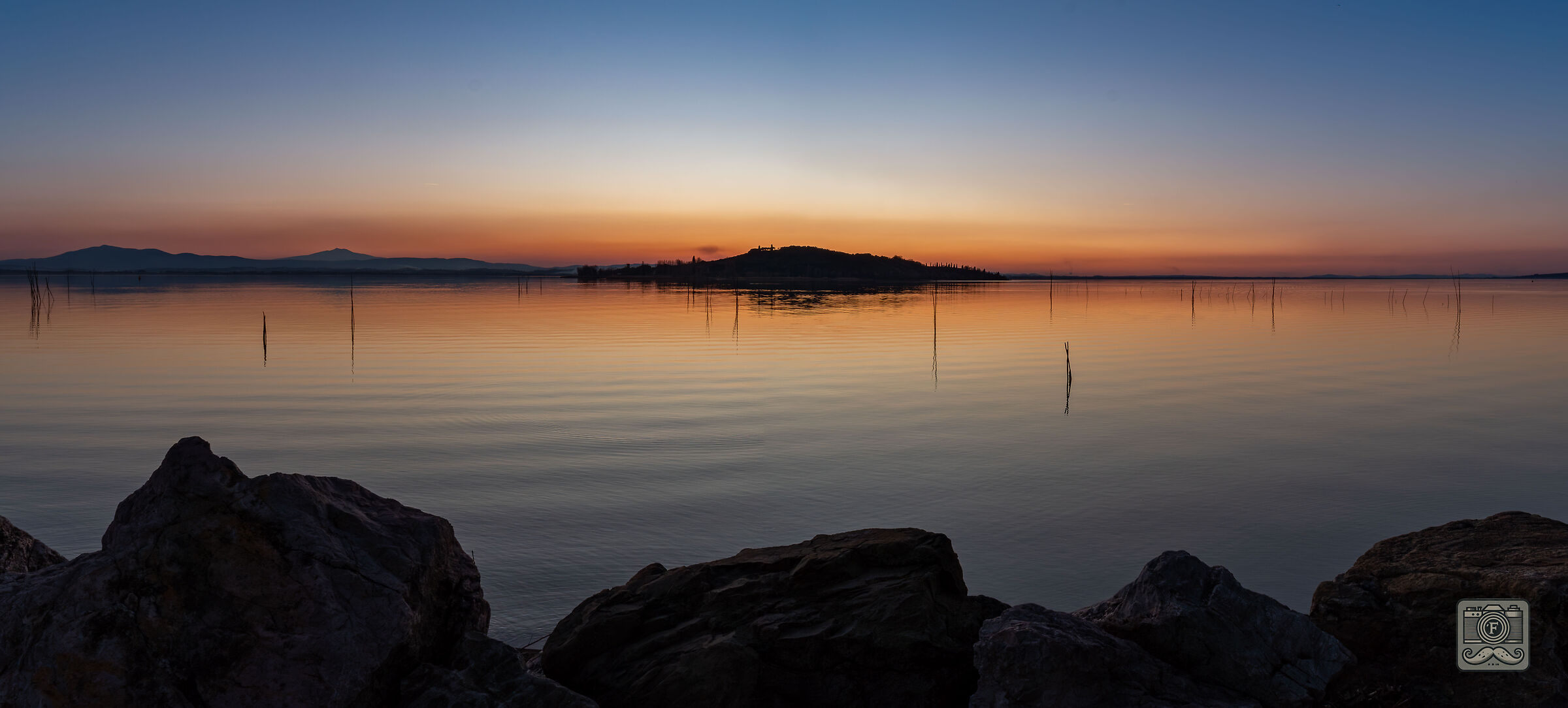 Lonely lake sunsets
