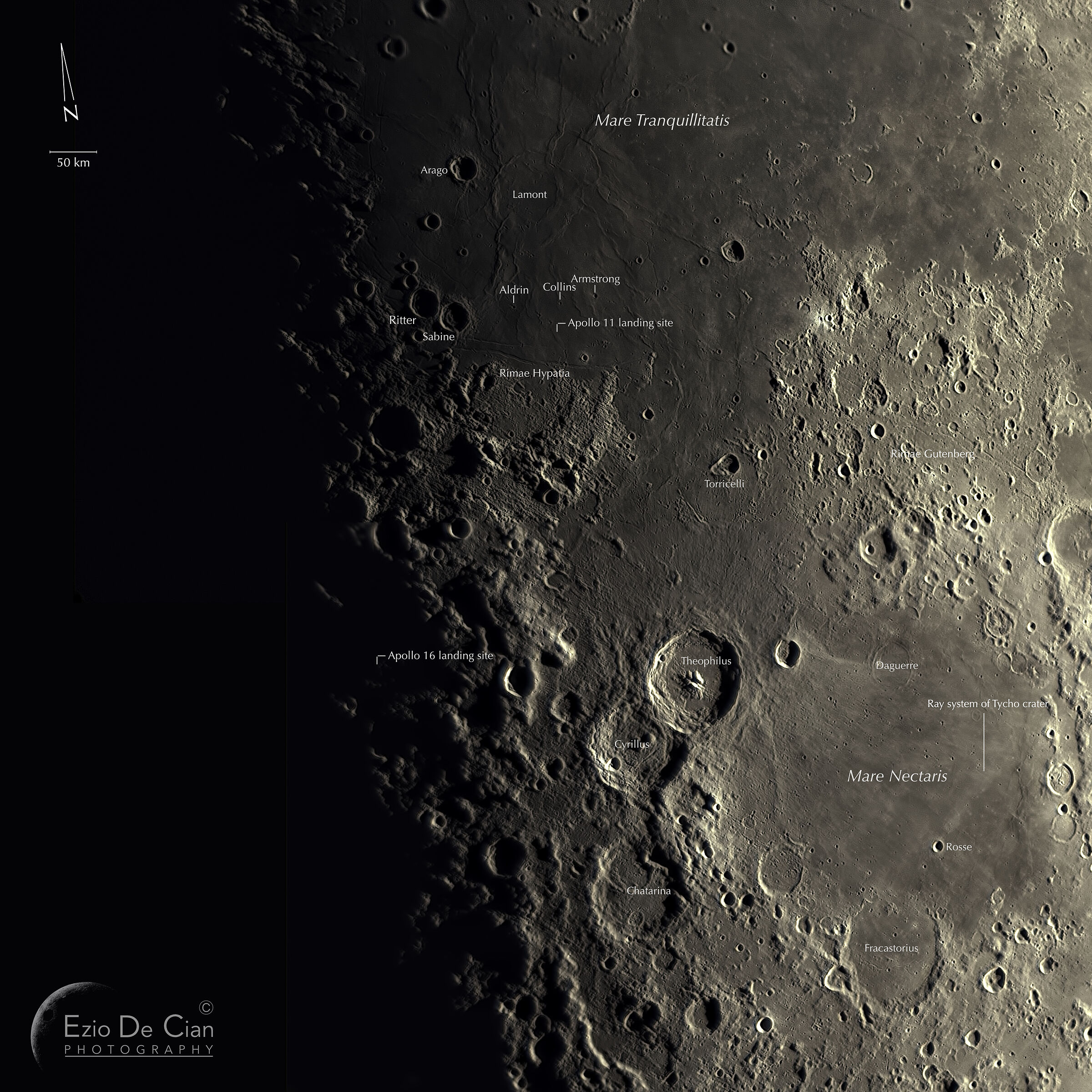 Mare Tranquillitatis and Mare Nectaris