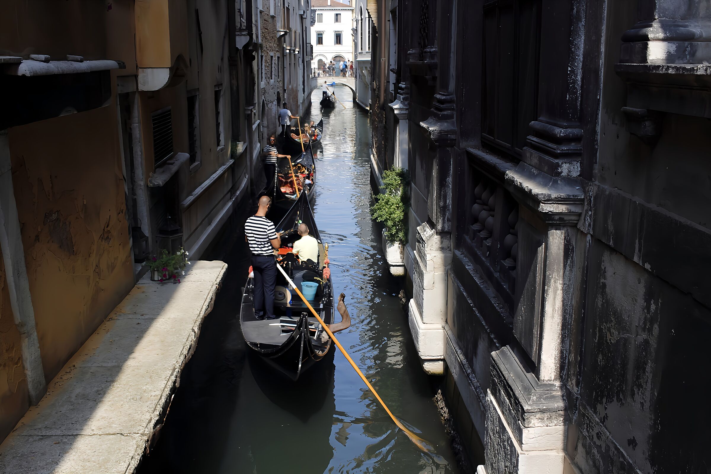 gondoliers in St. Mark's Square area Venice 24/08/2019