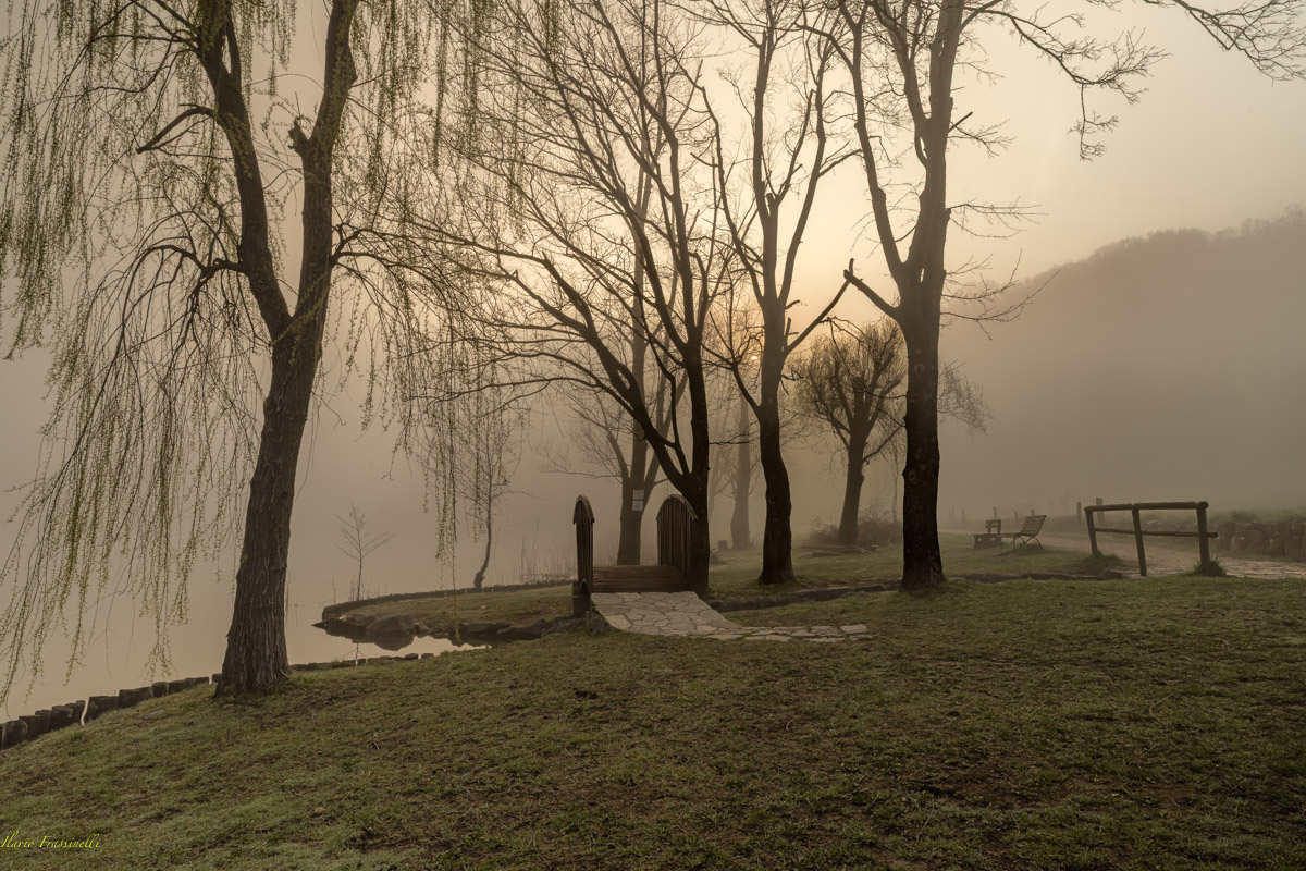 Lake Revine in the fog
