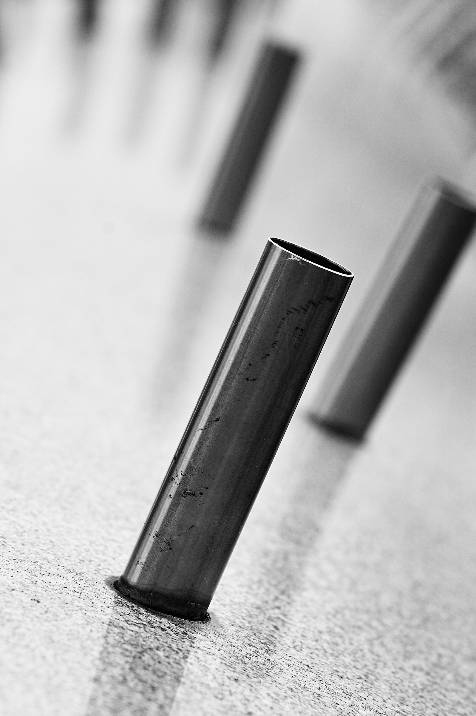 Steel Tubes on Polished Granite