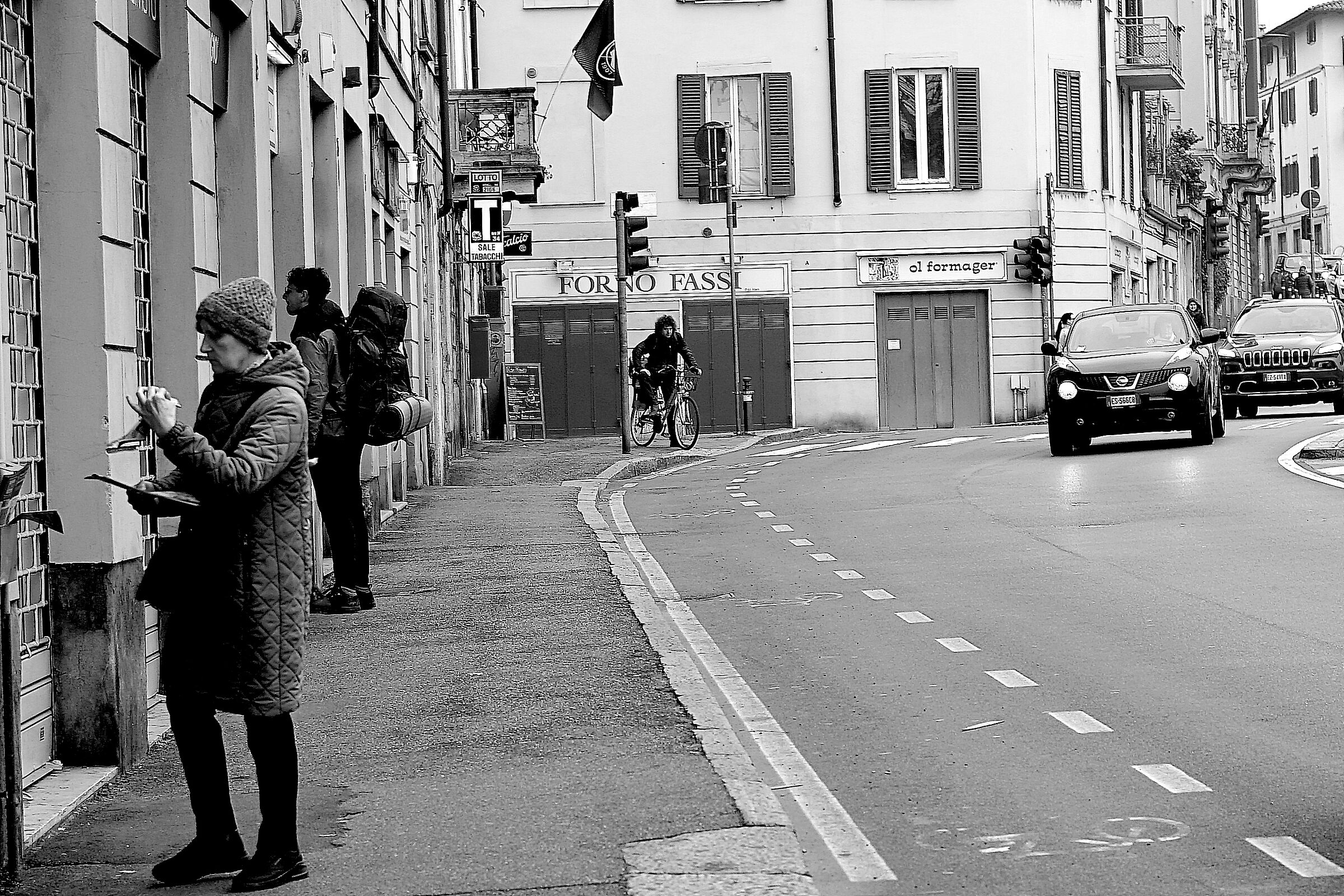 In town