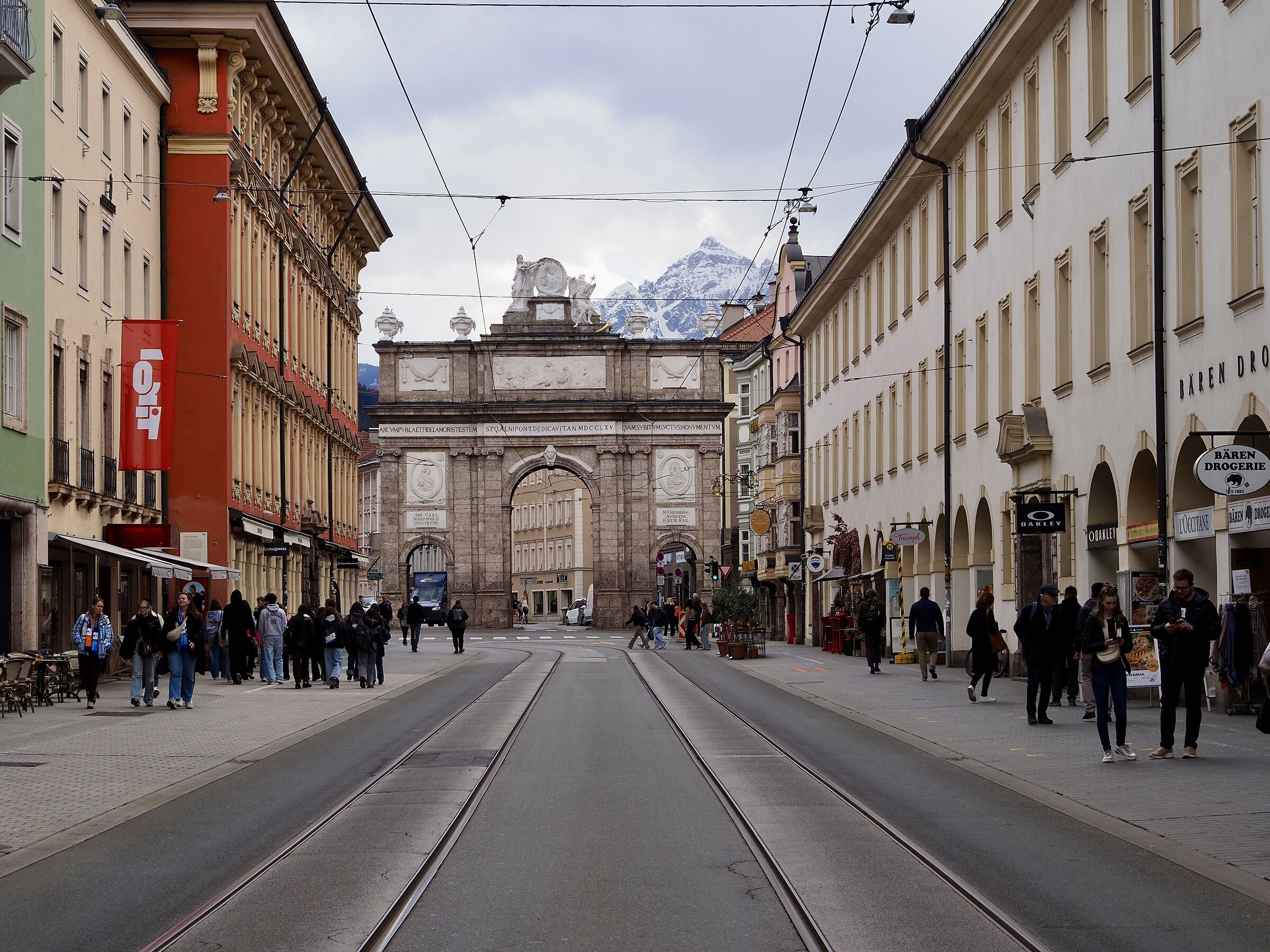 Arch with mountain in the distance