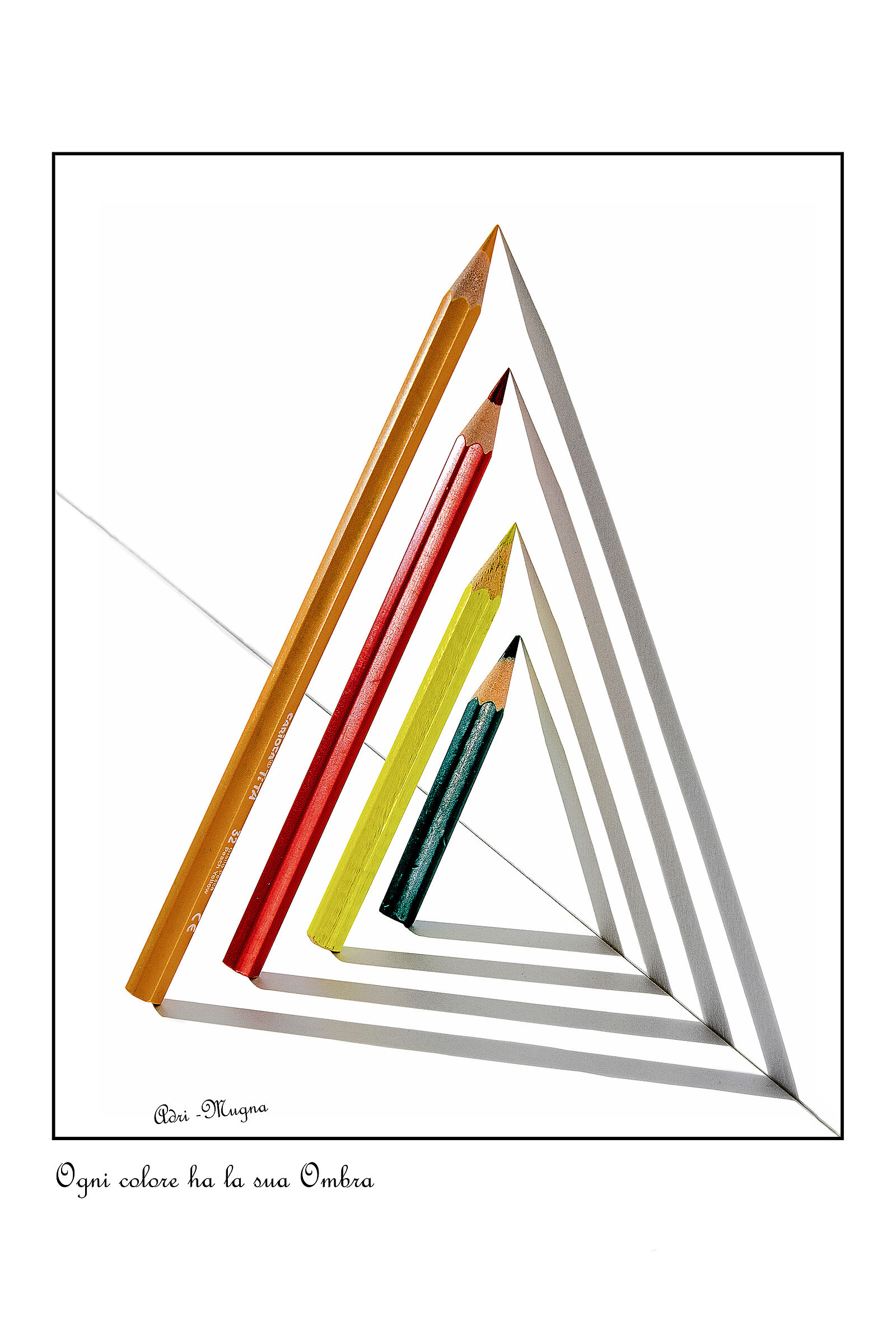 Each color has its own gray shadow