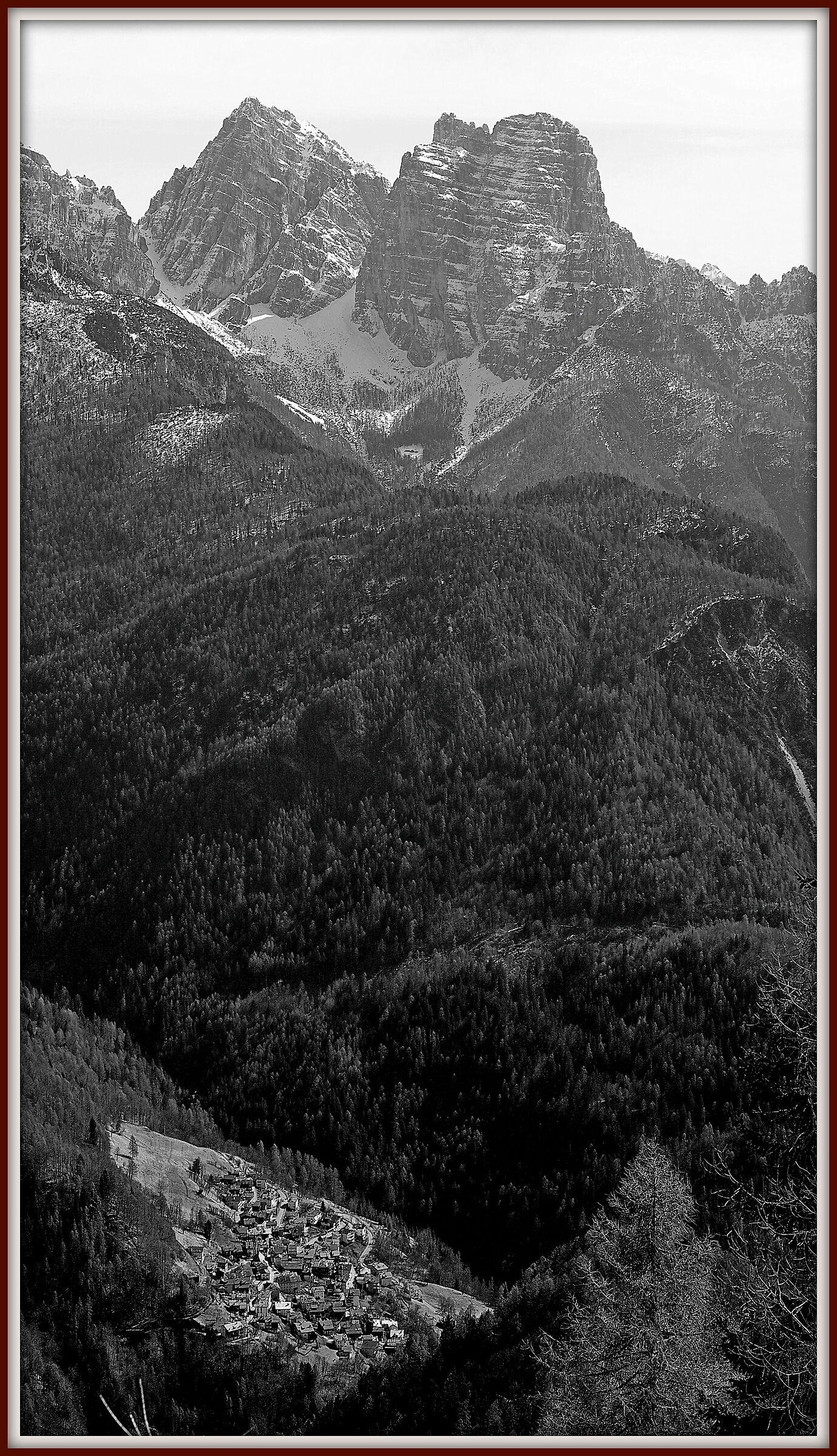 A village and its mountain