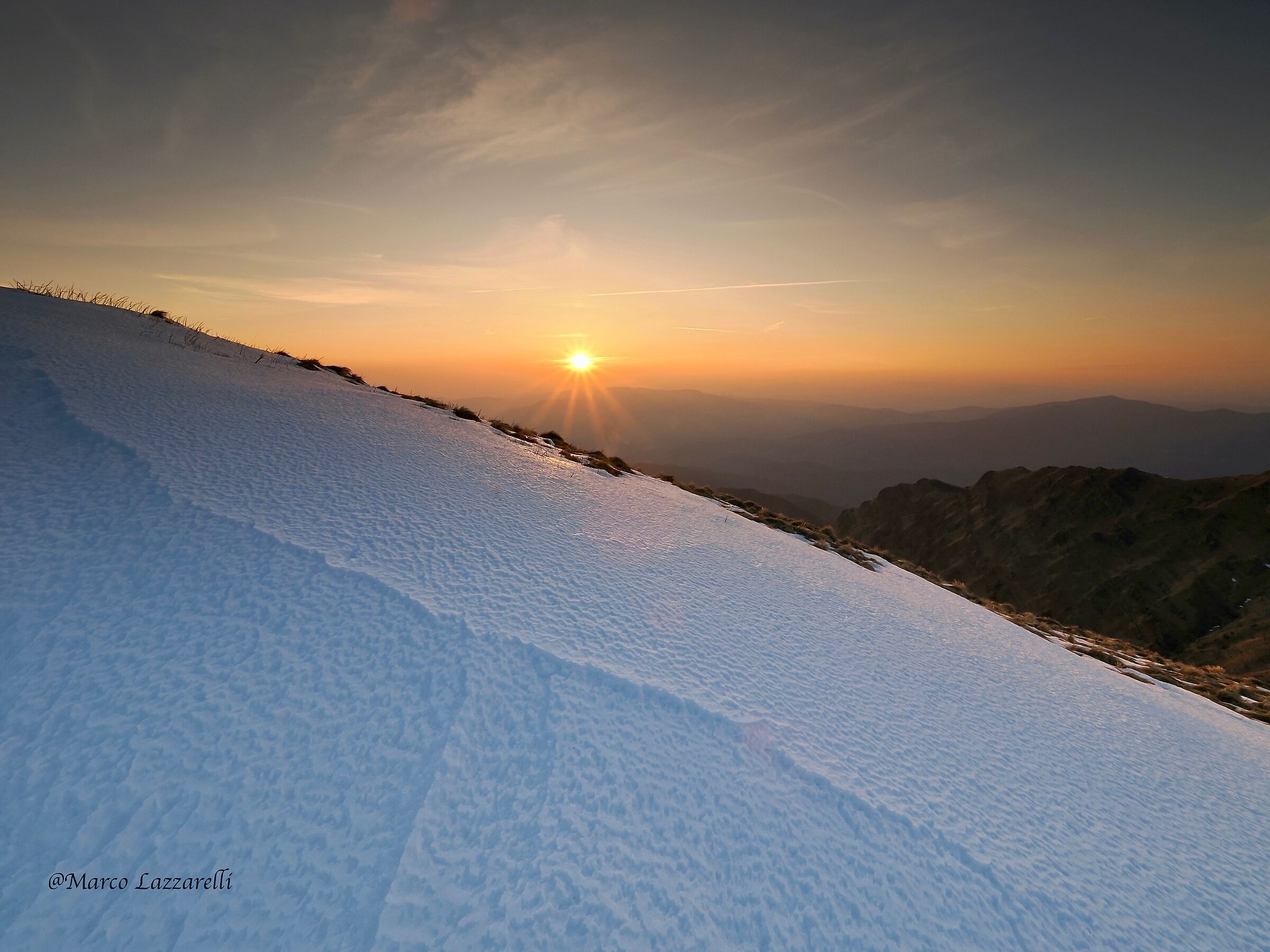 Sunsets on the ridges of the Parma Apennines