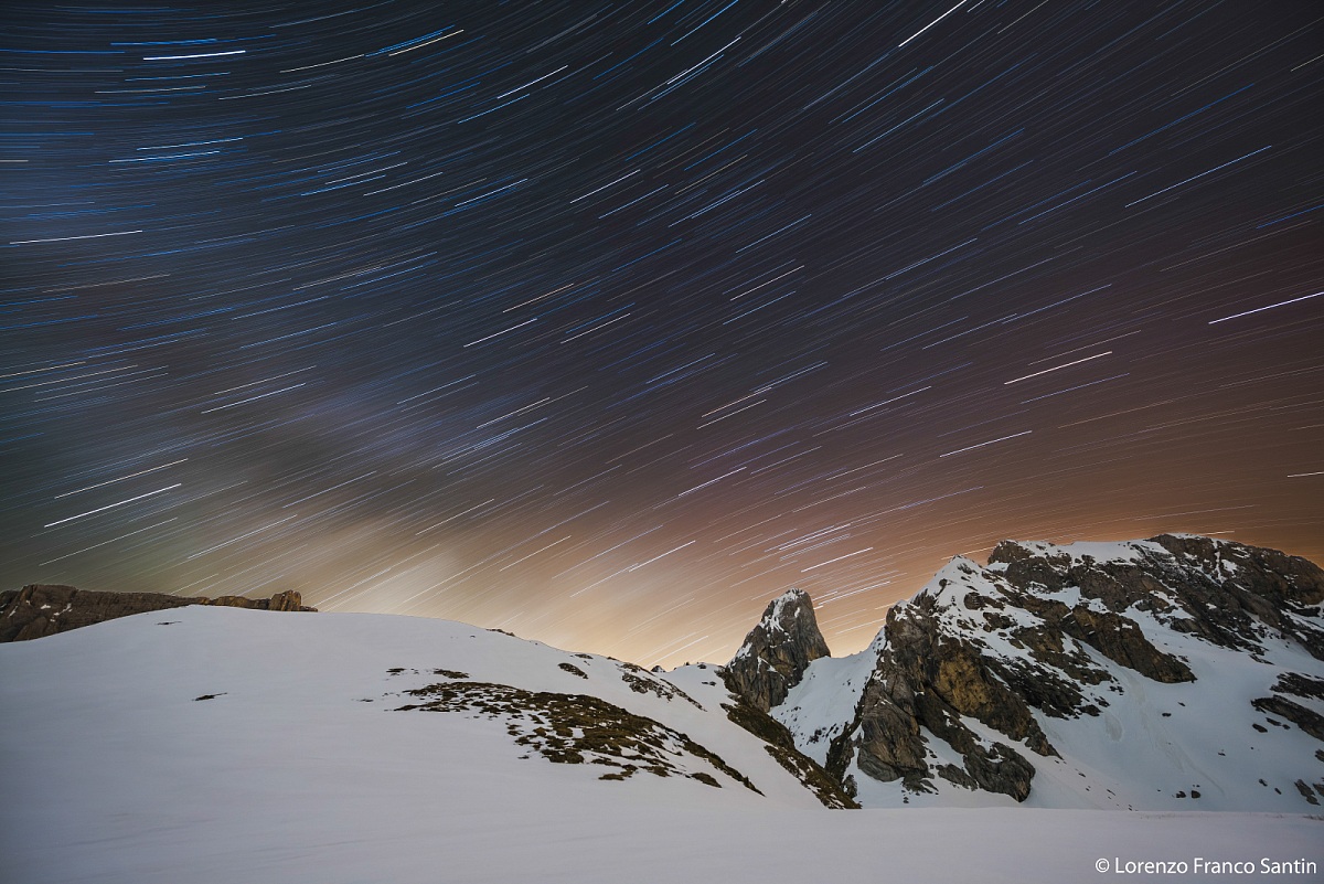 Startrail Passo Giau