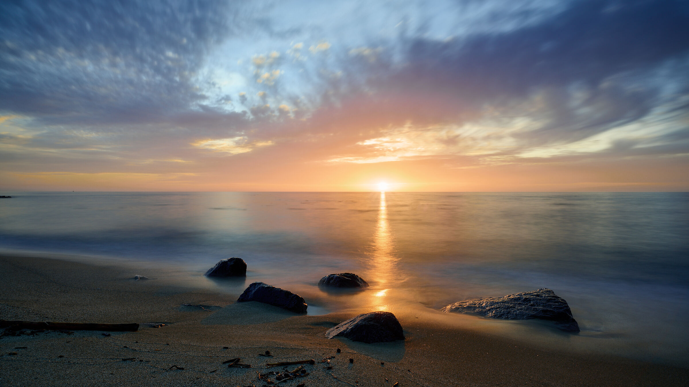 il tramonto dopo un temporale