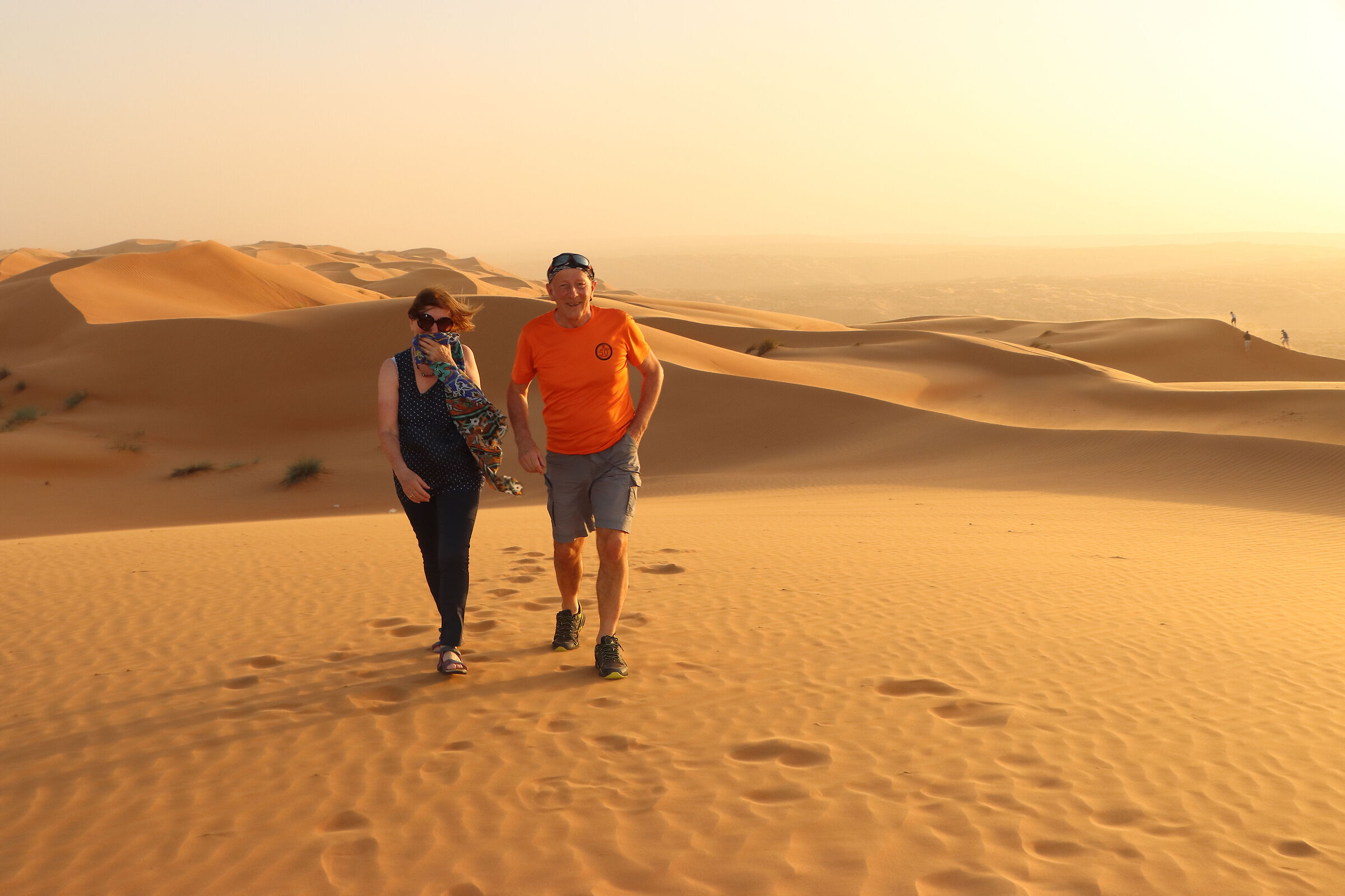 the two of us "carefree" in the dunes
