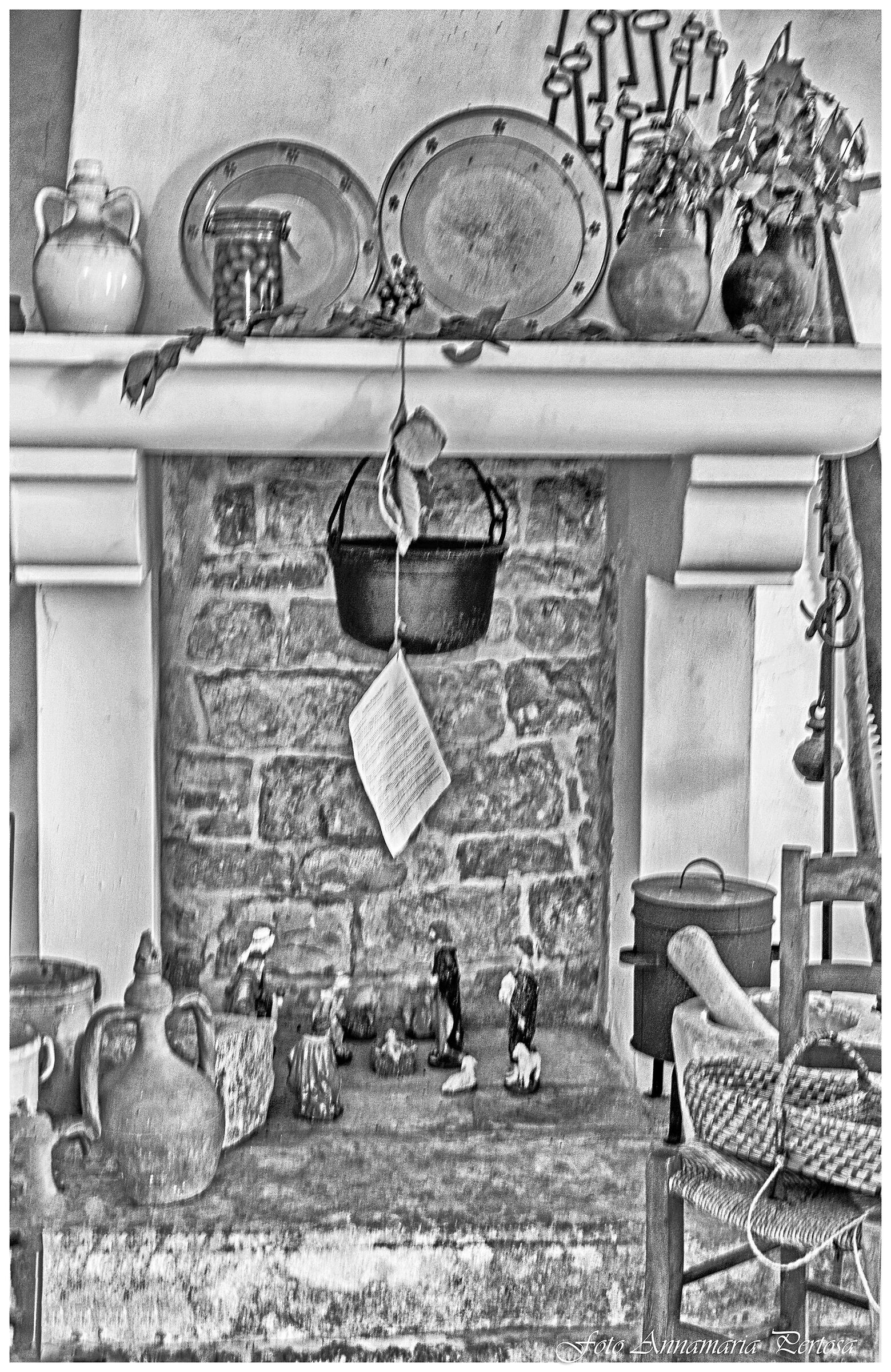 The fireplace of the Trullo Sovrano of Alberobello