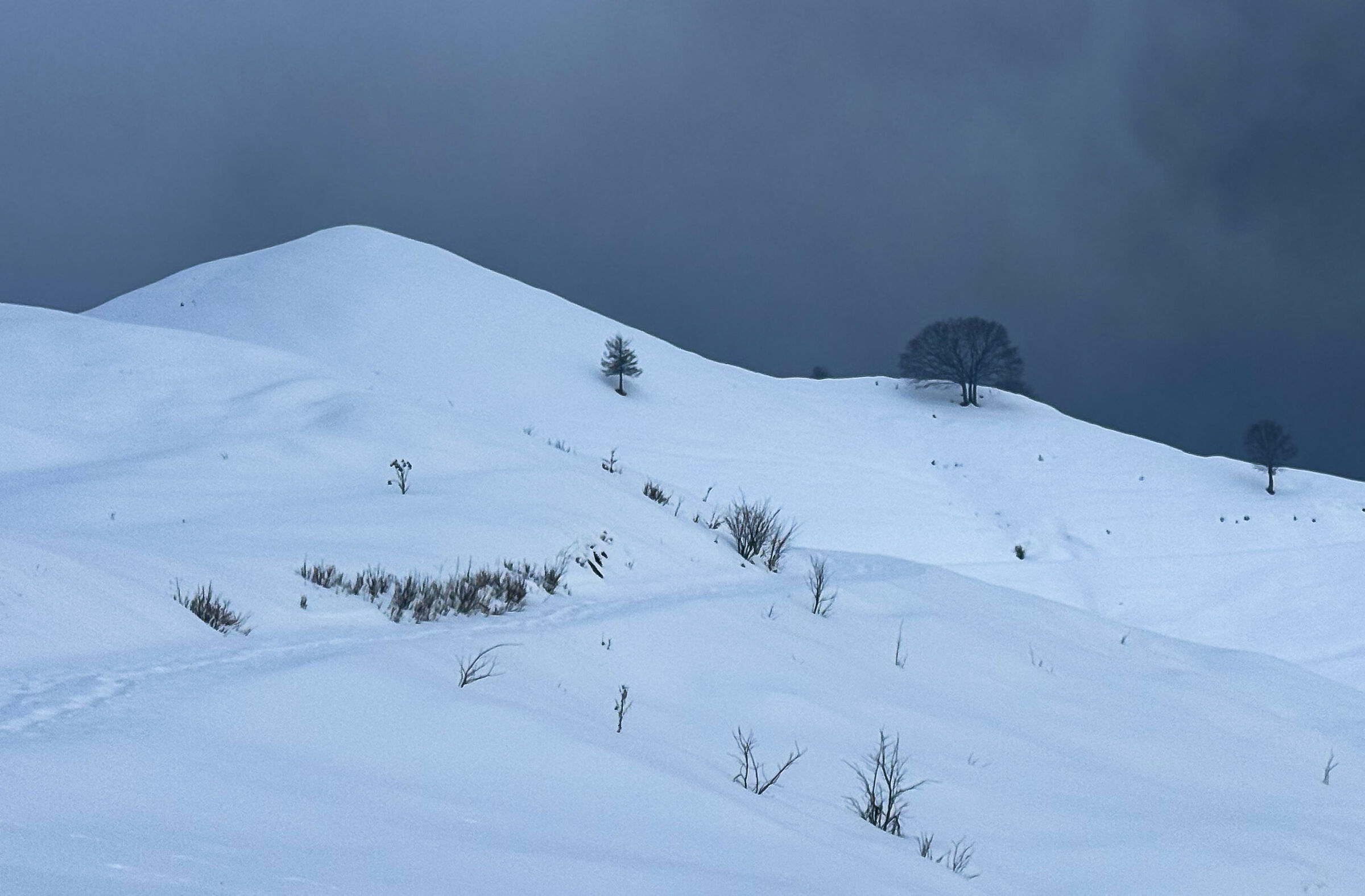 The sky is getting darker and darker