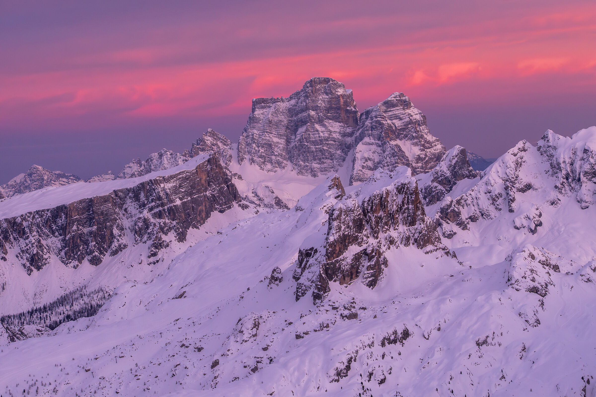 ... a beautiful sunset from the usual Lagazuoi ...