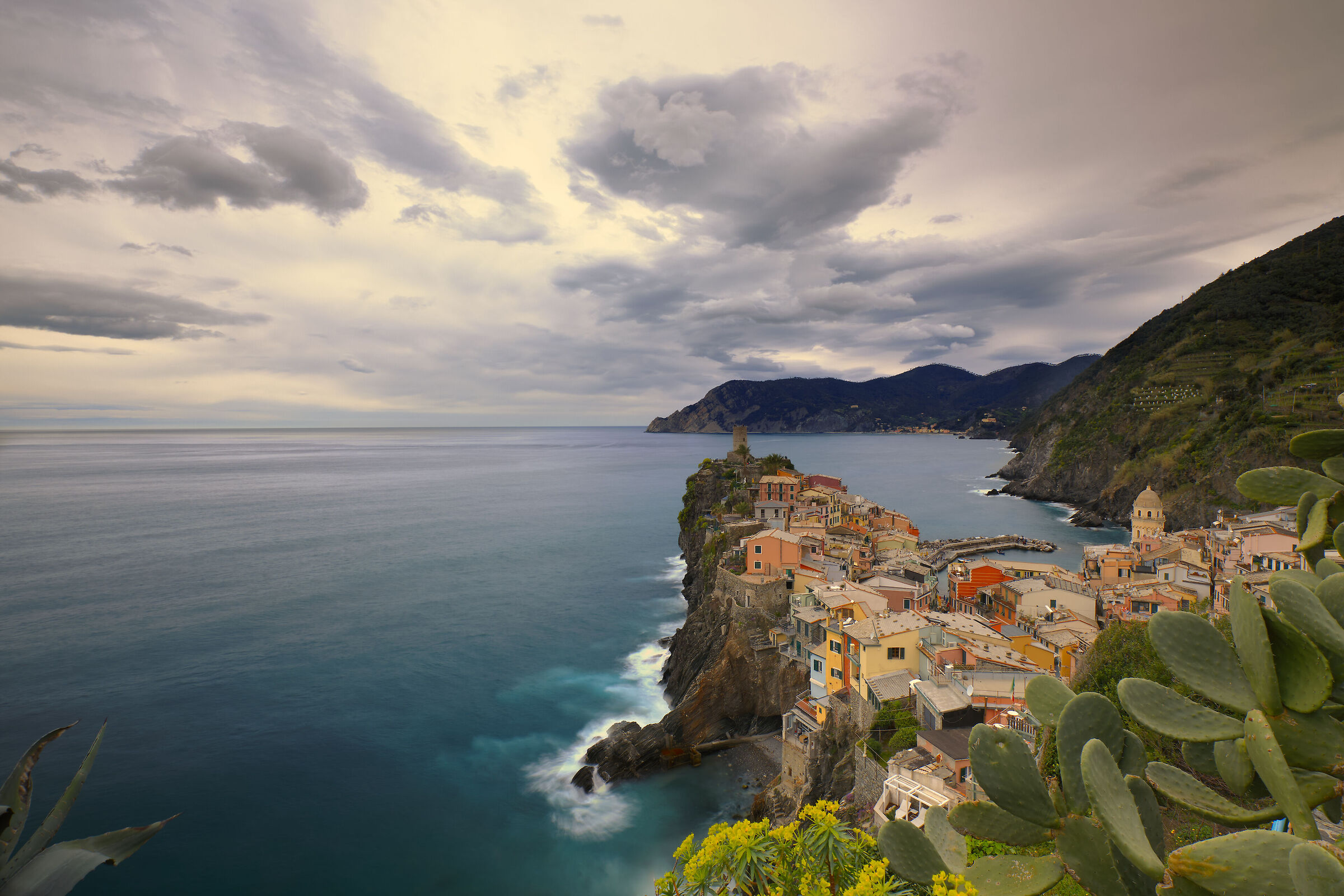 Vernazza on a cloudy day