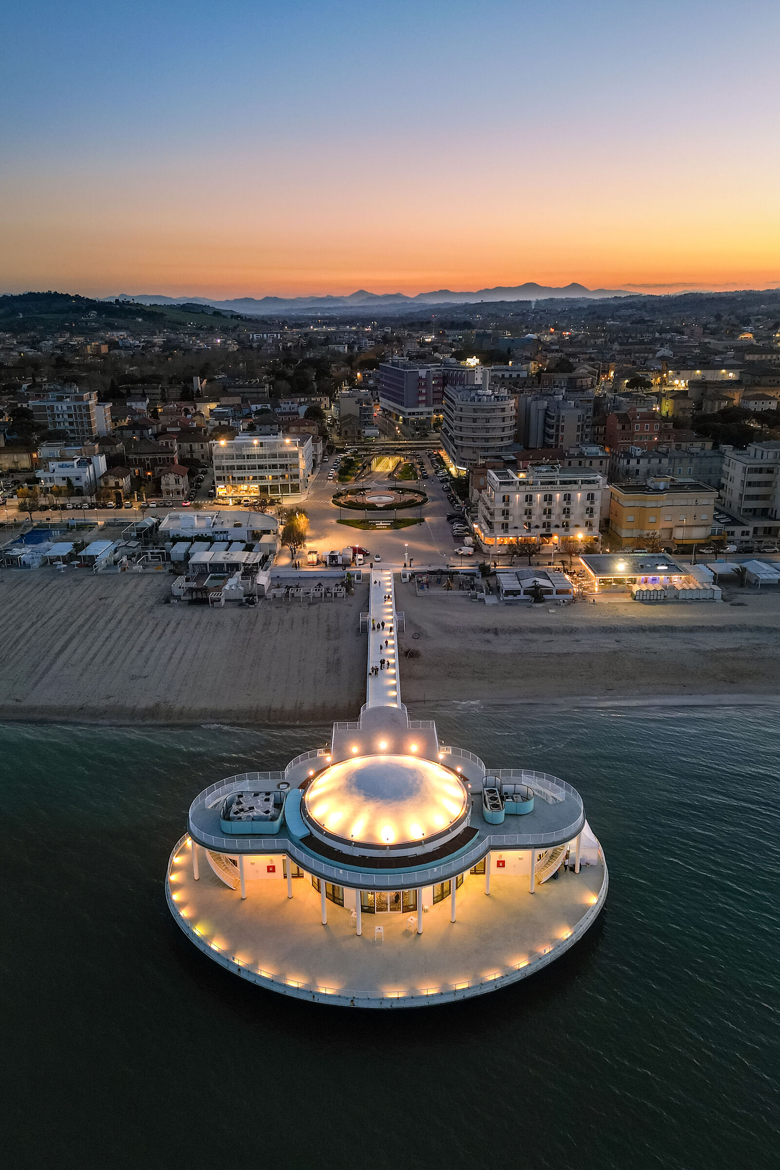 Rotunda of Senigalia at Sunset