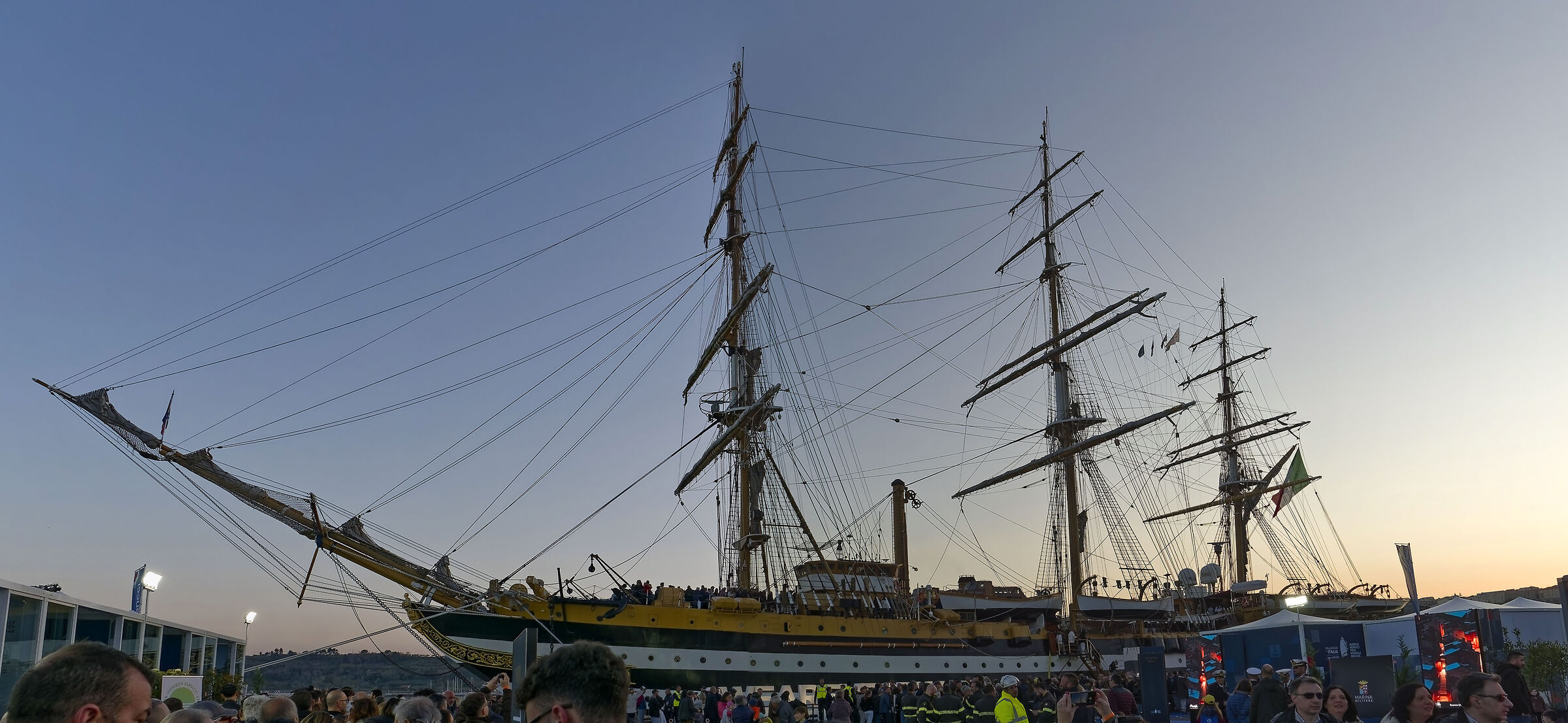 The Vespucci ship in the port of Ortona