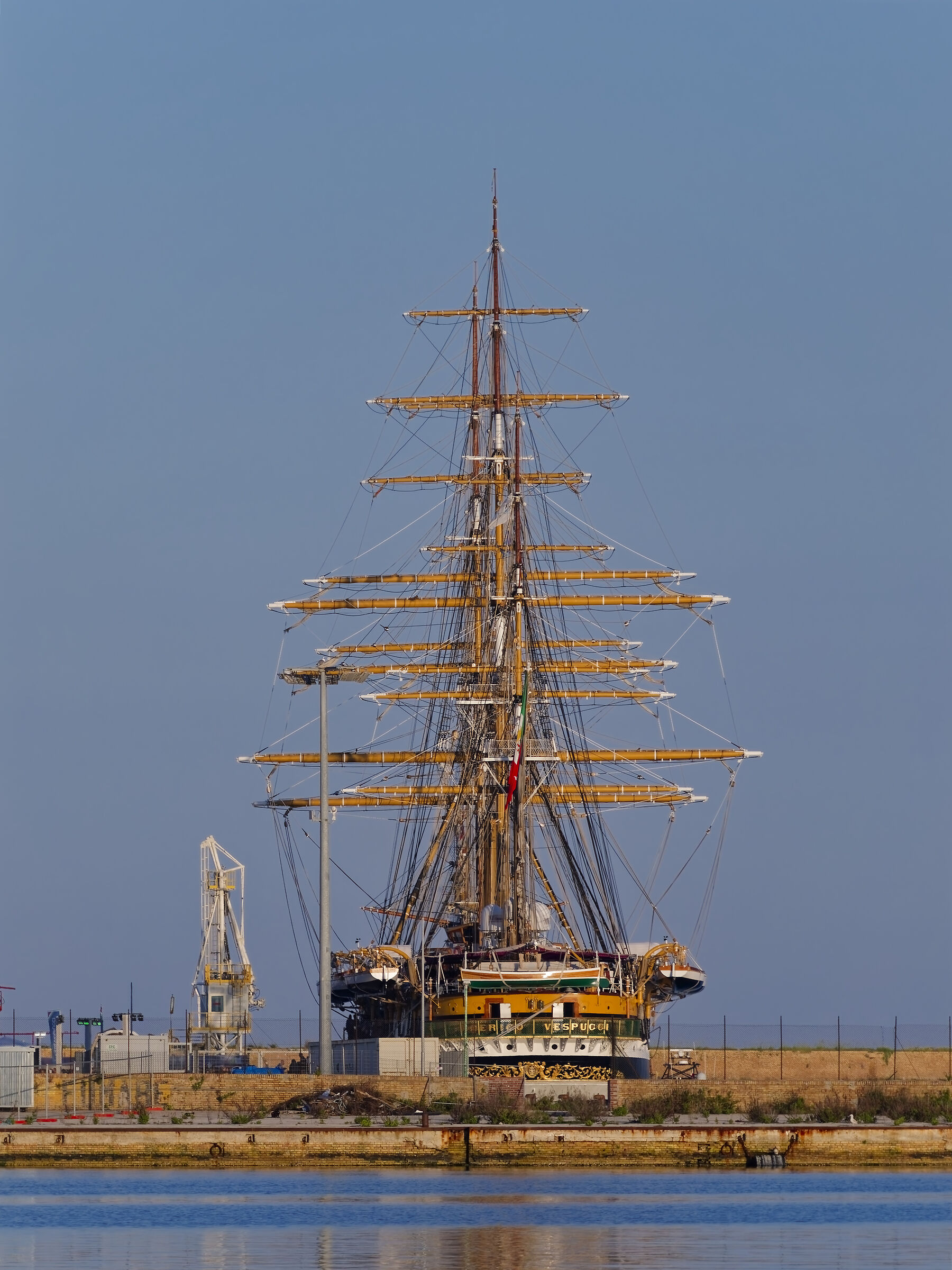 The Vespucci at the stern