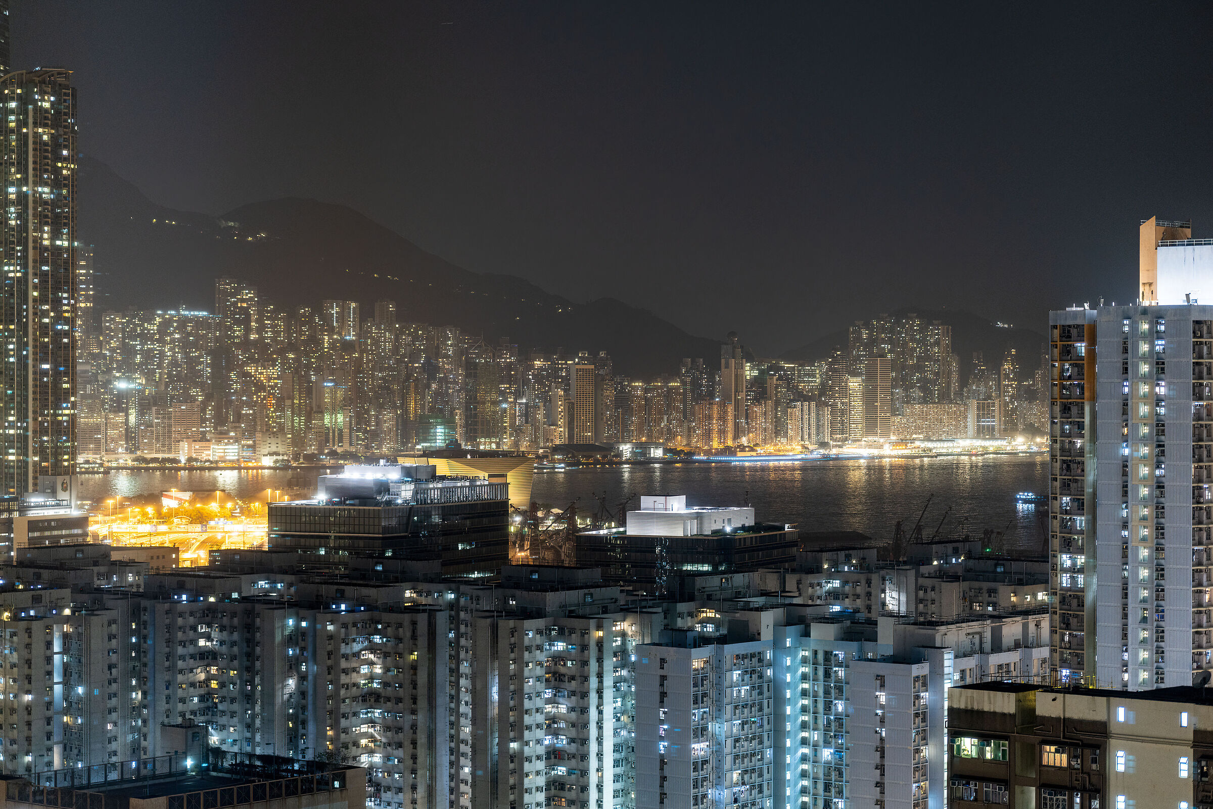 Cityscape night HKG