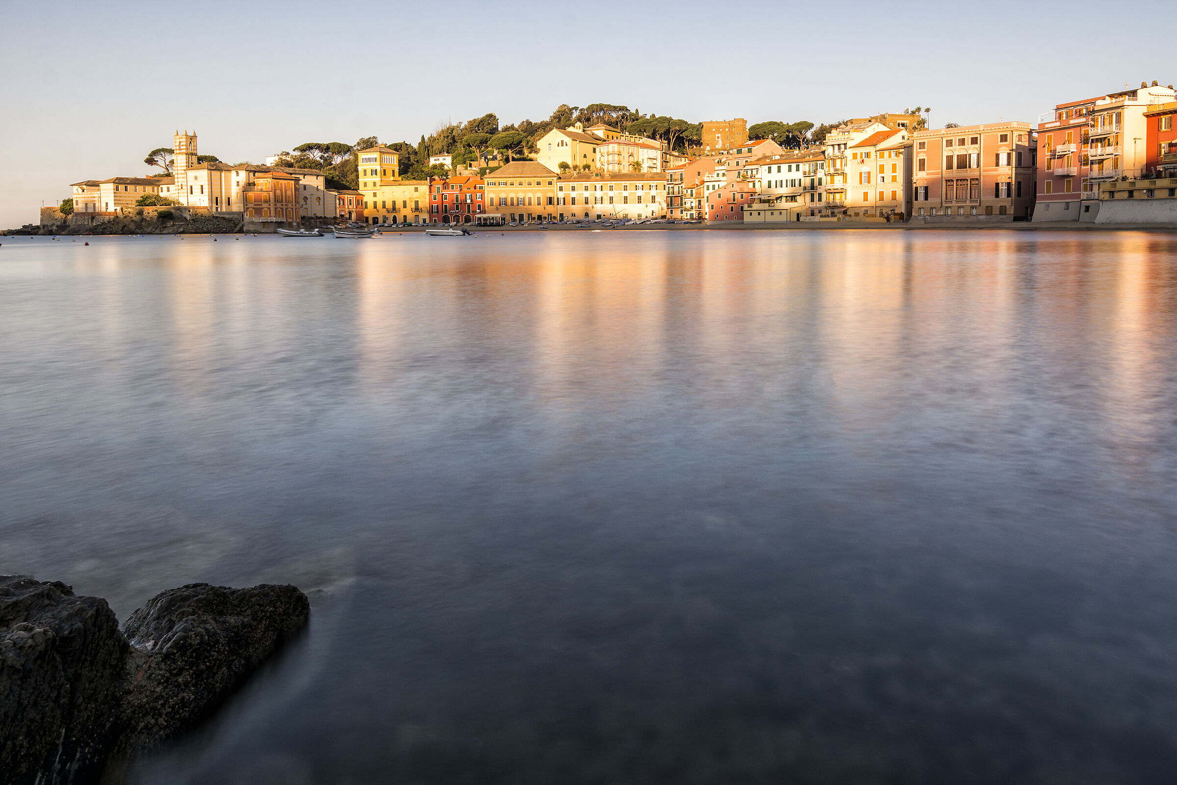 First lights in the bay