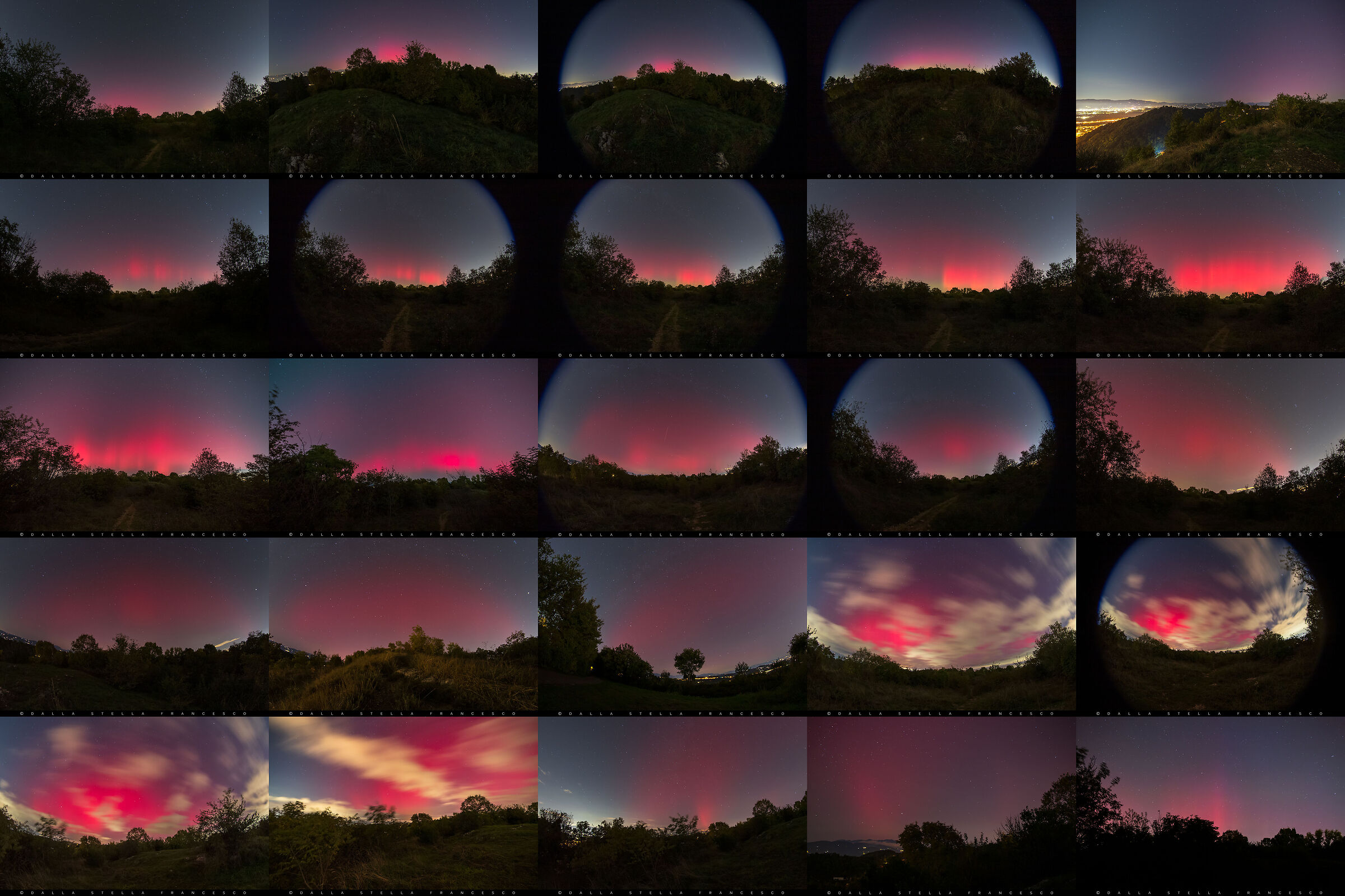 Sequenza dell'aurora boreale del 10/11 ottobre