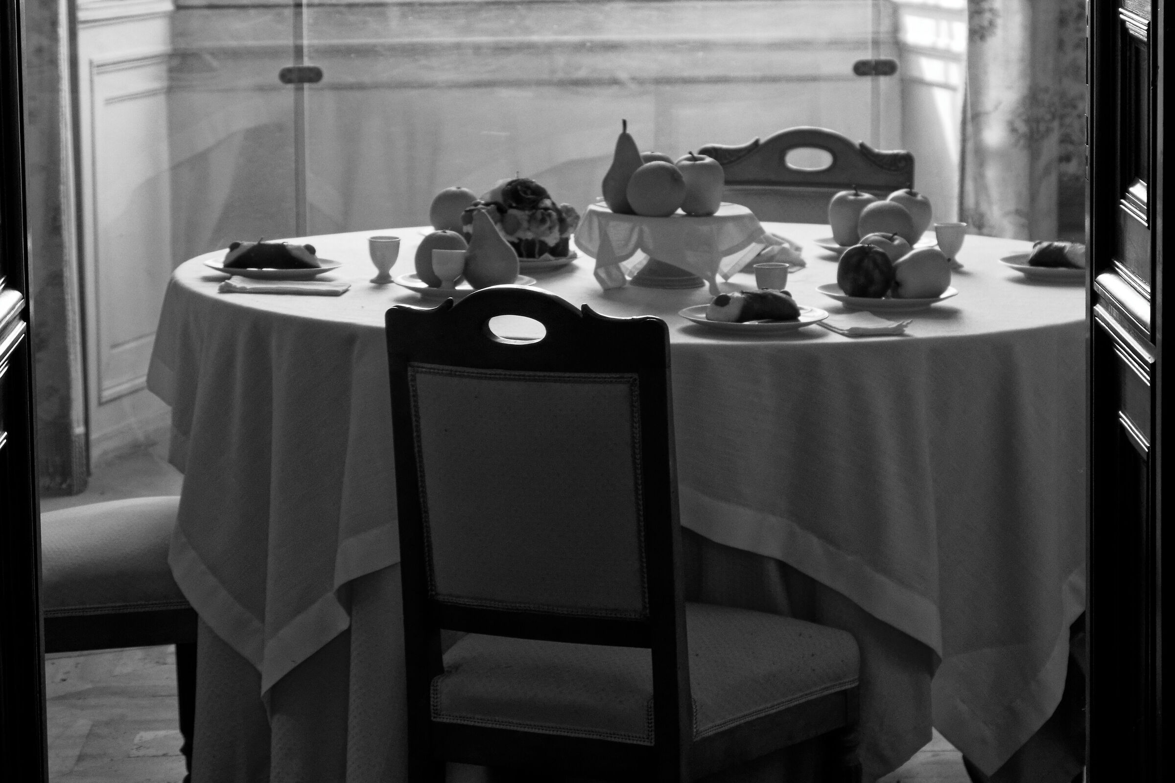 Laid table