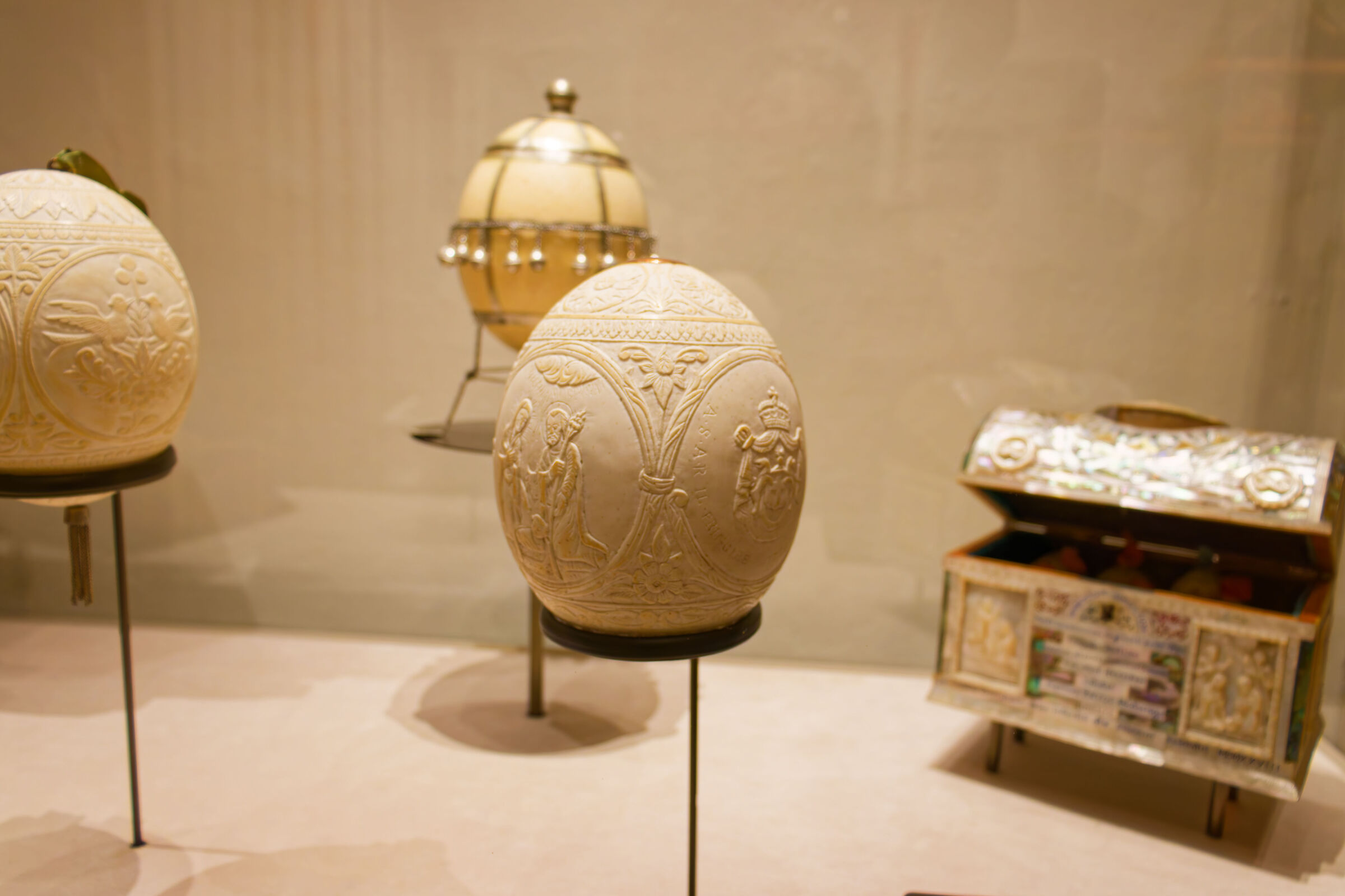 Golden ostrich egg