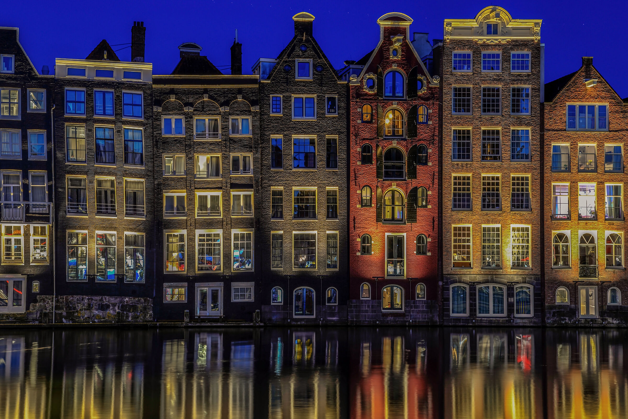 the lights of Amsterdam.
