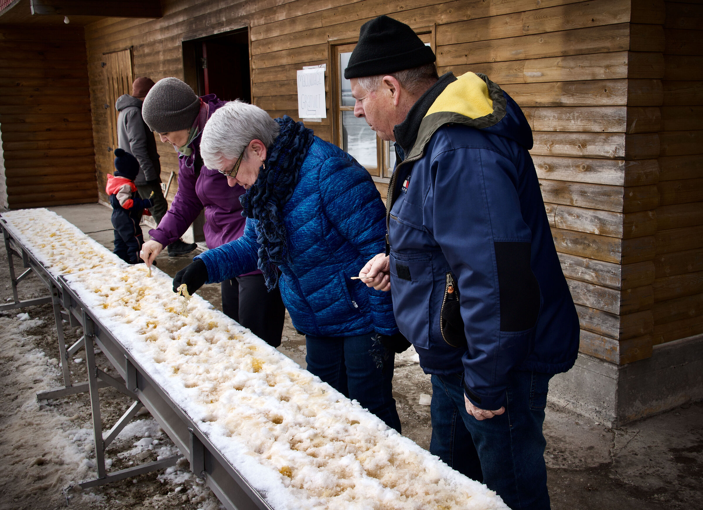 Taffy d'acero sulla neve